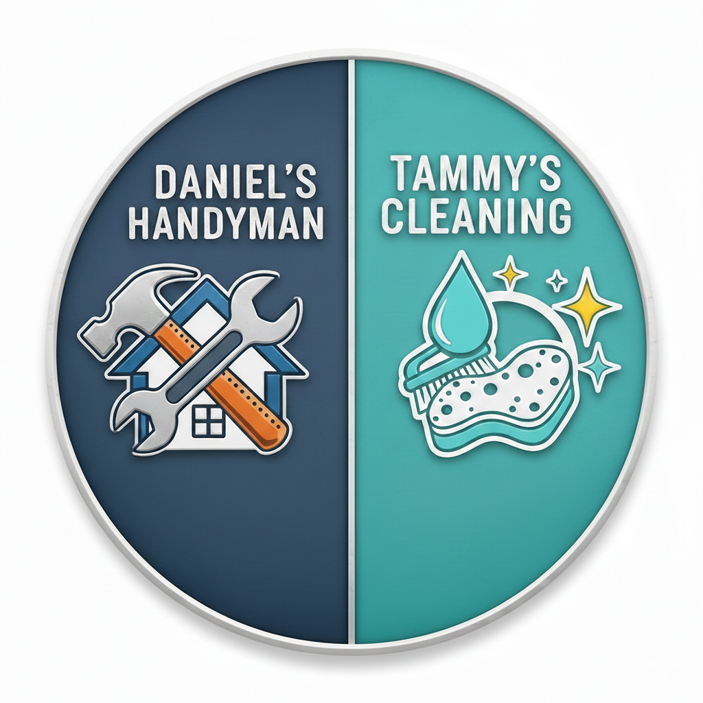 DMG Handyman & Tammy's Cleaning Logo
