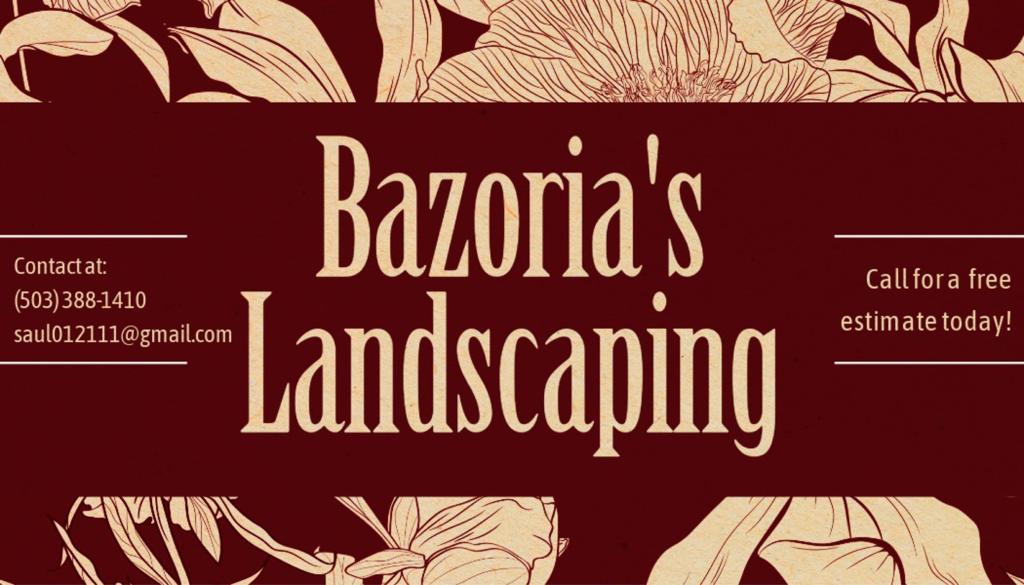 Bazoria's landscaping Logo