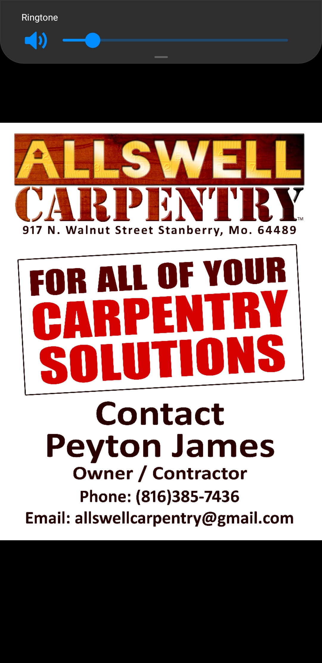 Allswell Carpentry LLC Logo