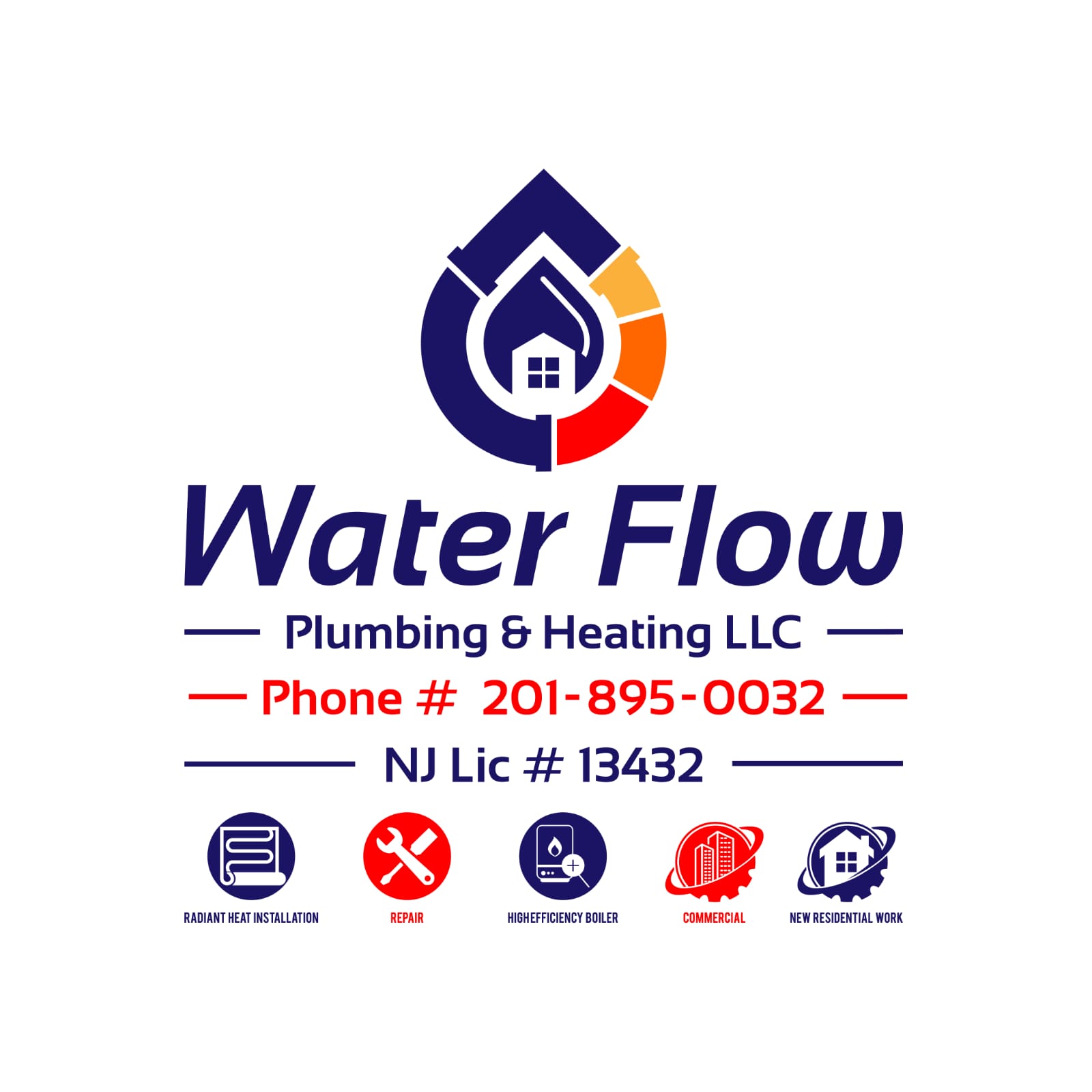Water Flow Plumbing & Heating Logo