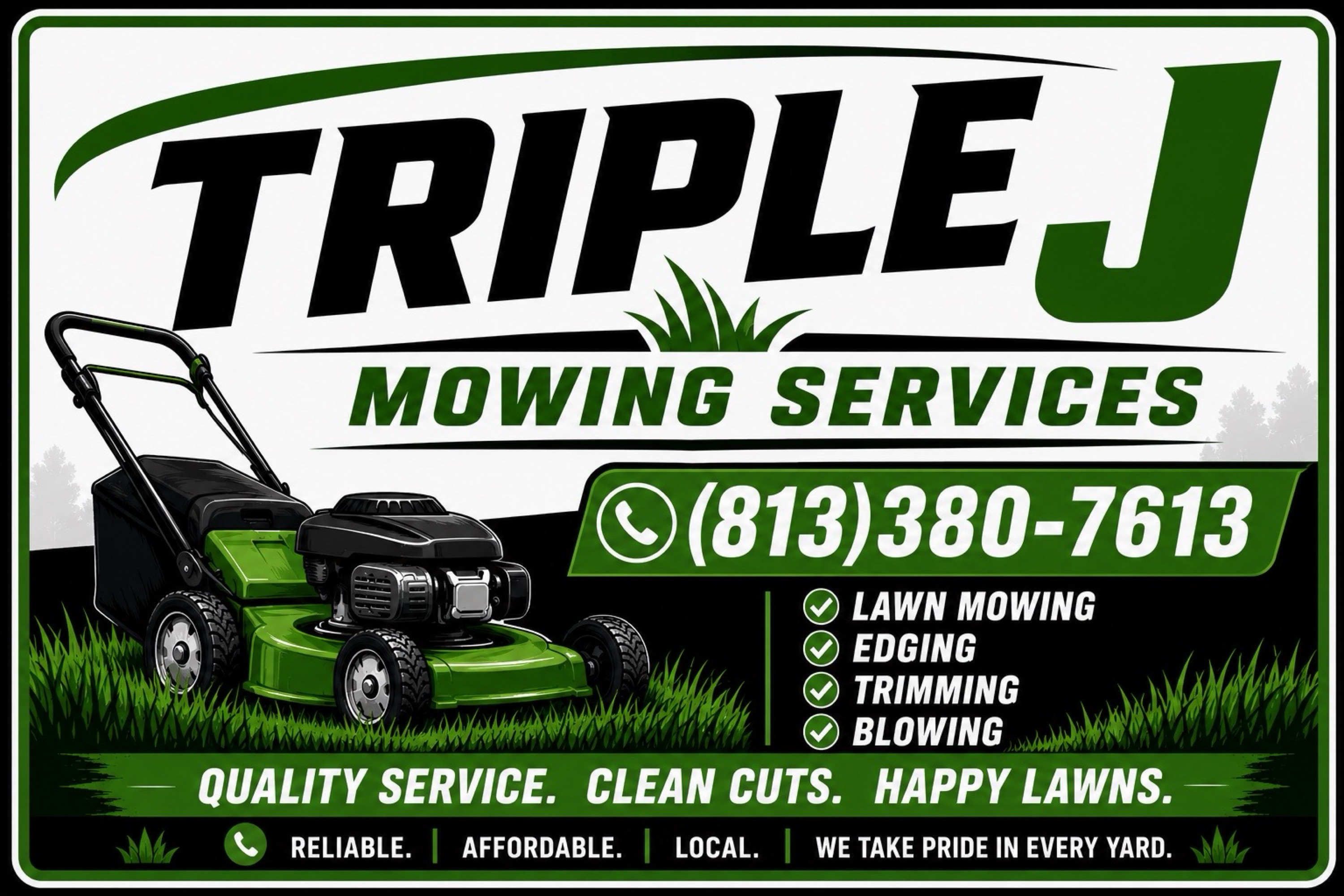 Triple J mowing Solutions Logo
