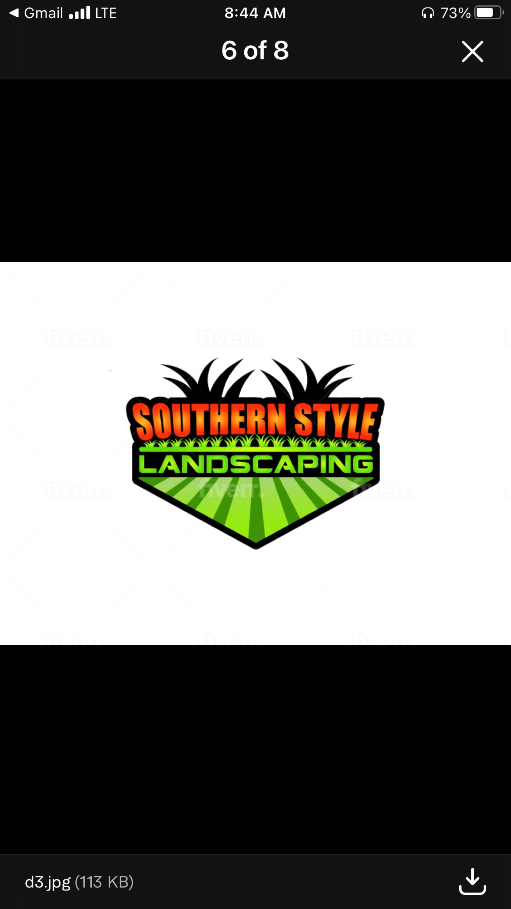 Southern Style Landscaping and Lawn Care Logo