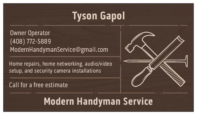 Modern Handyman Service-Unlicensed Contractor Logo
