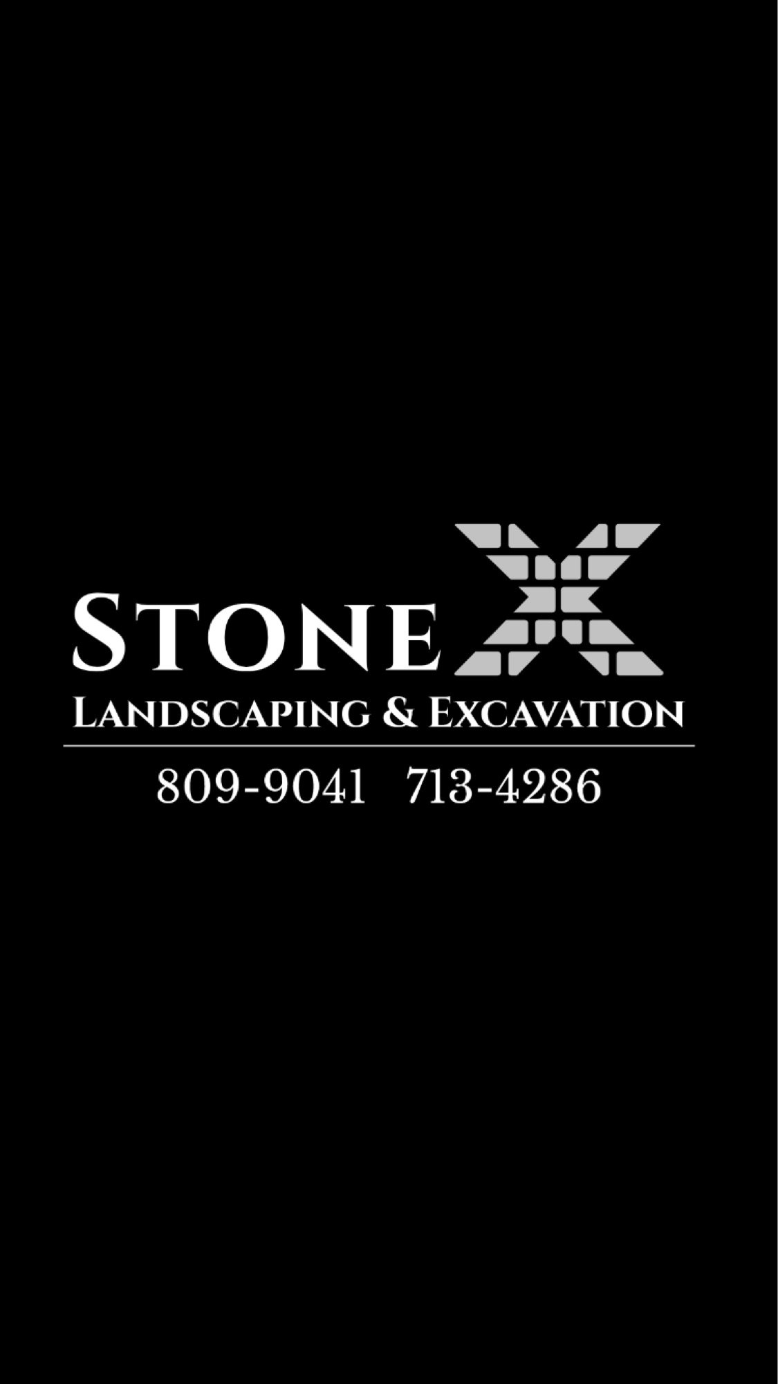 Stone X Landscaping & Excavation Logo