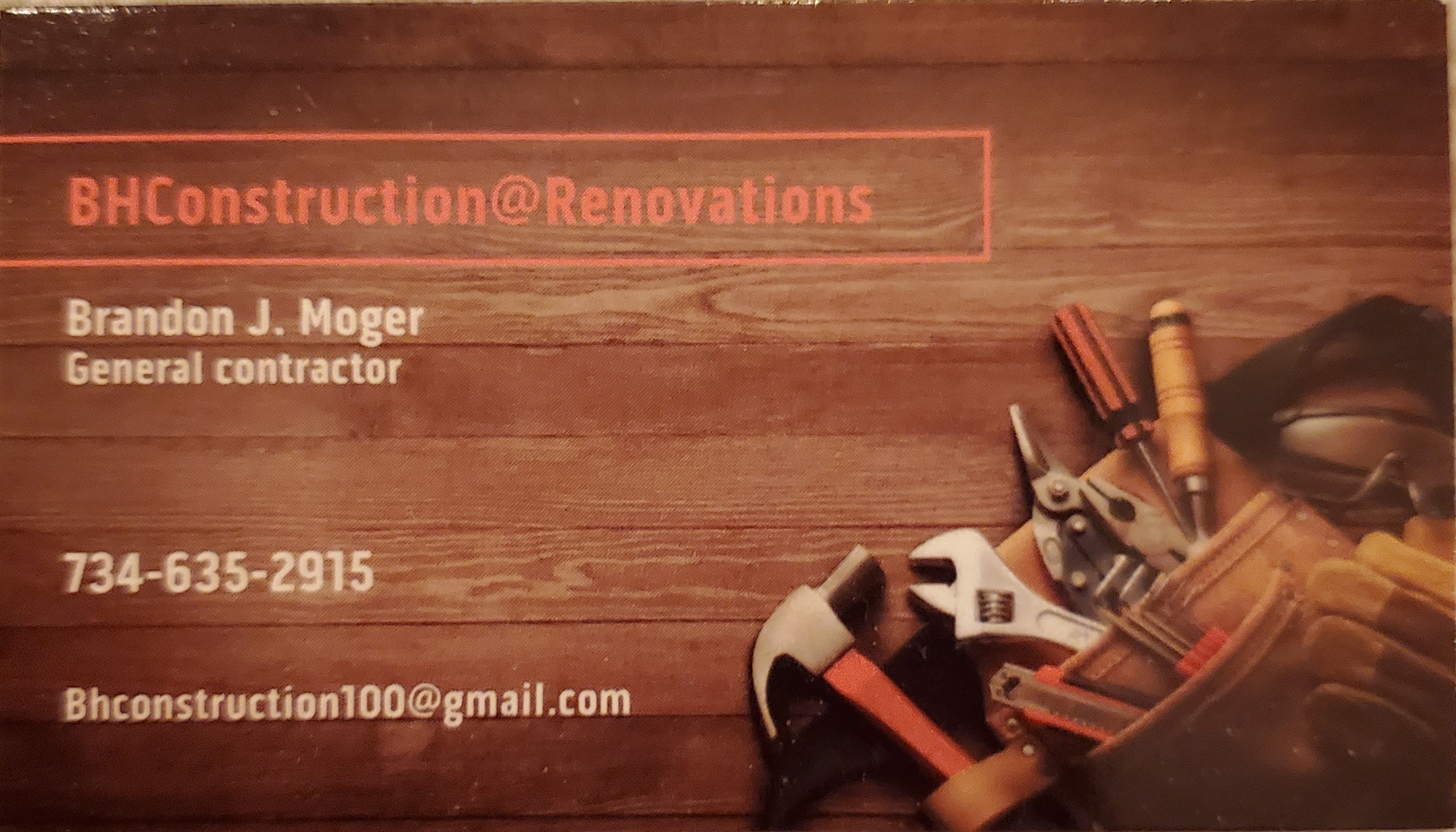 B H Construction & Renovations Logo