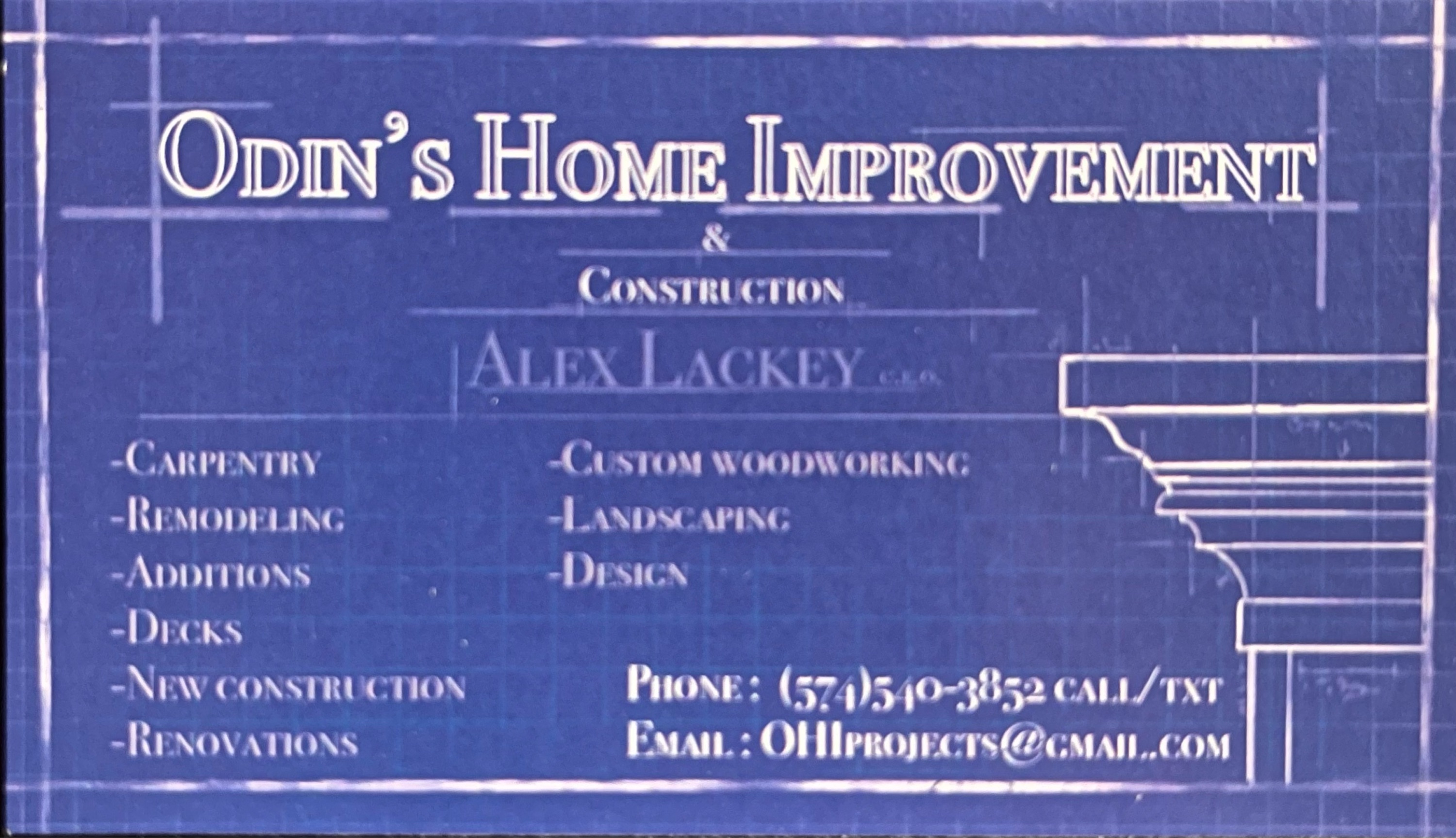 Odin's Home Improvement & Construction Logo