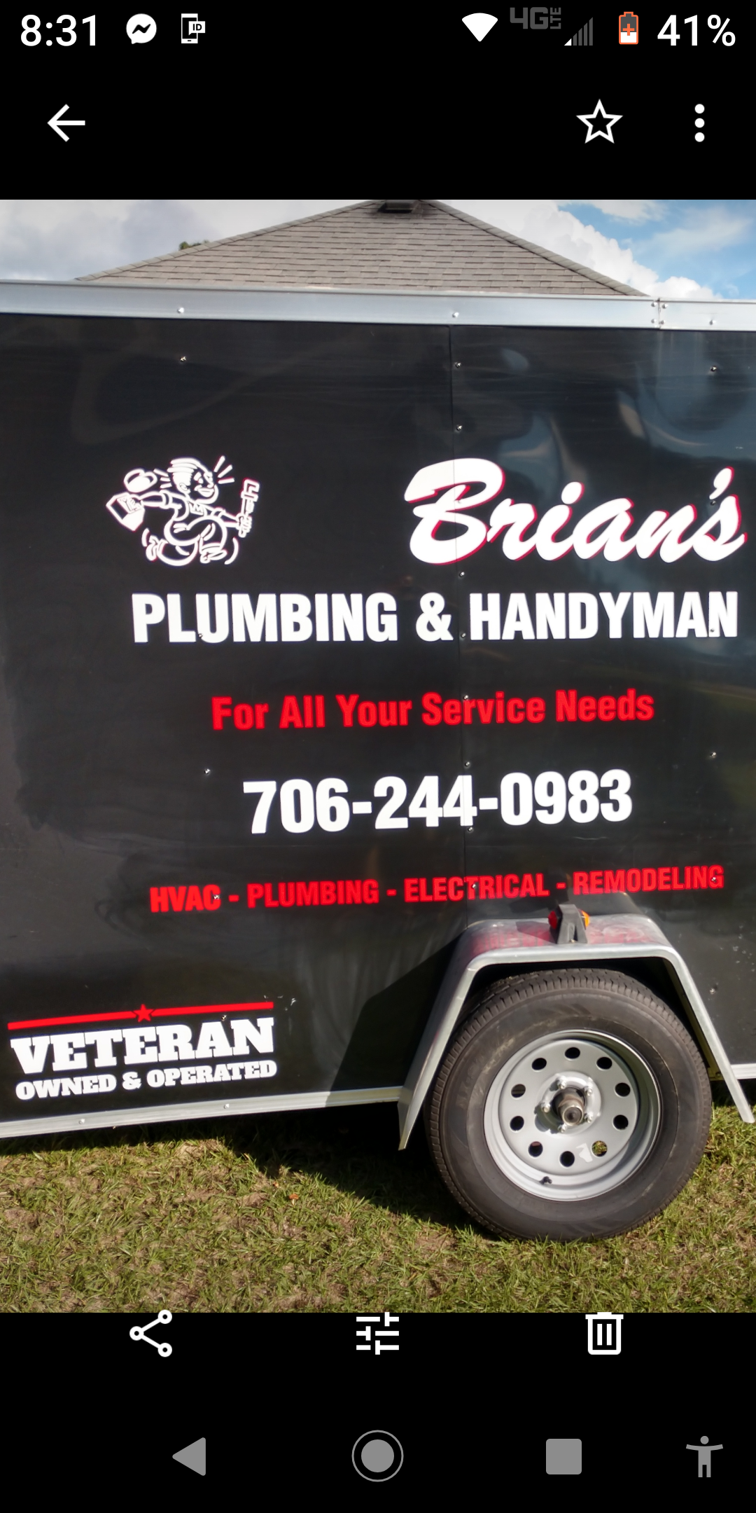 Brian's Plumbing and Handyman Logo