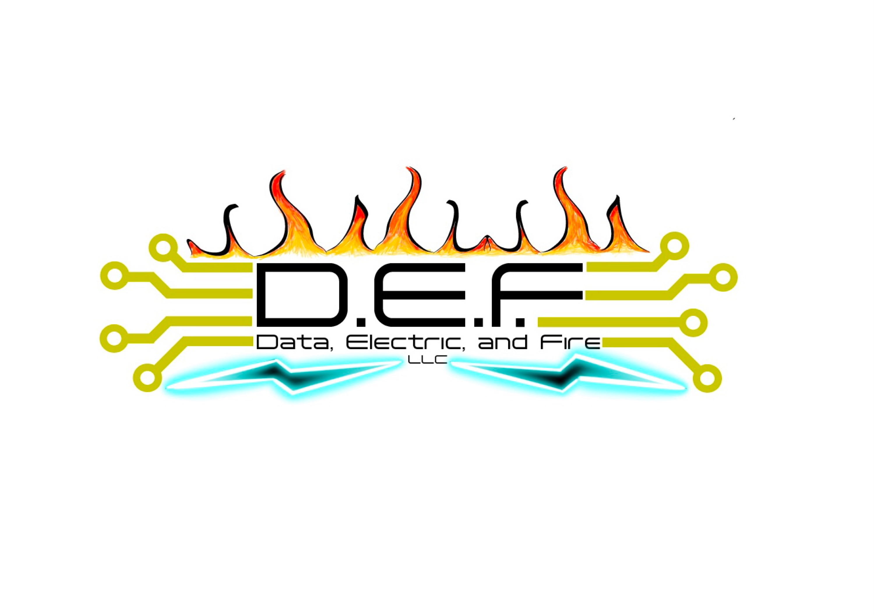 D.E.F. Data, Electric, Fire LLC Logo