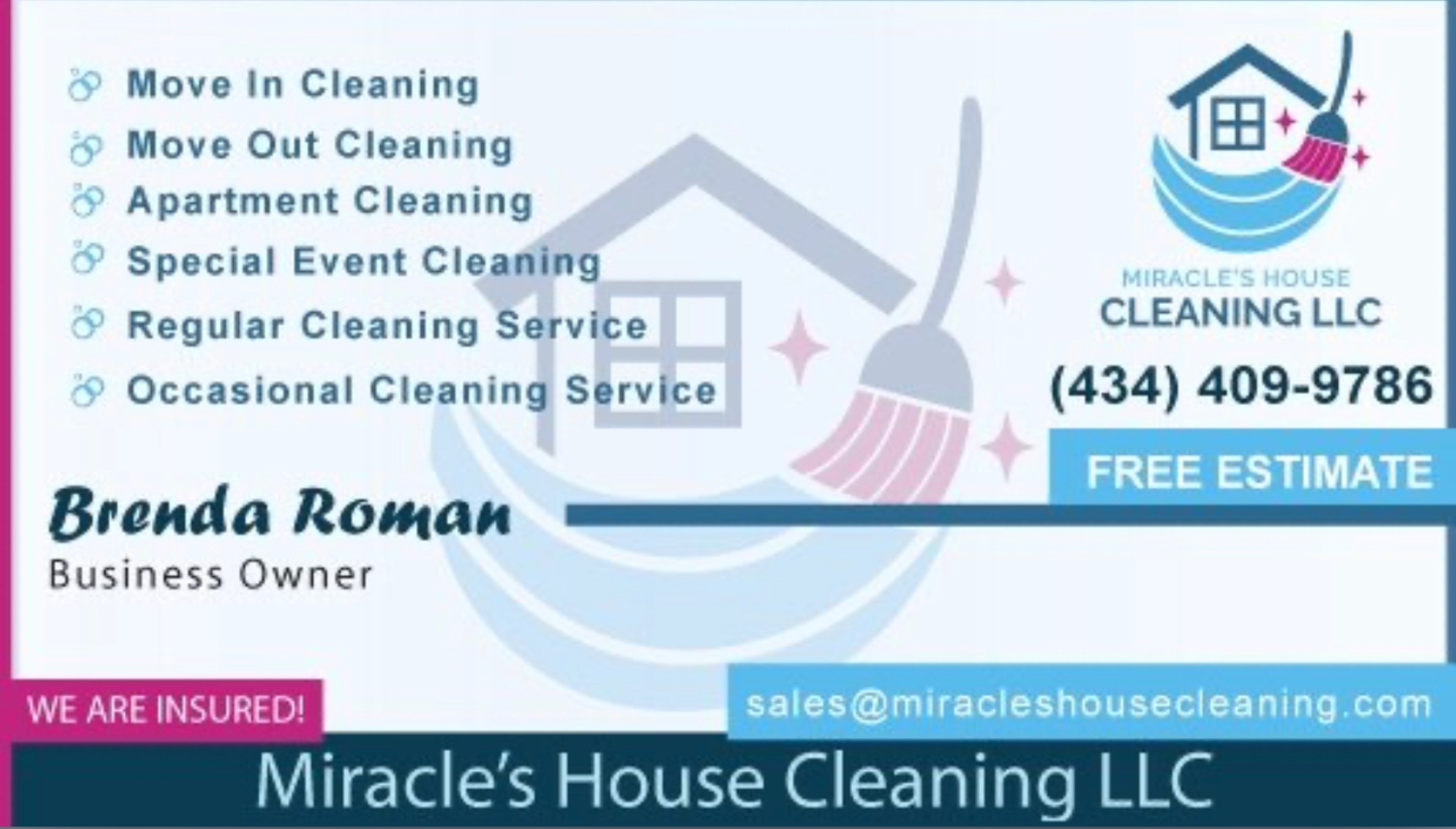 Miracles House Cleaning Logo