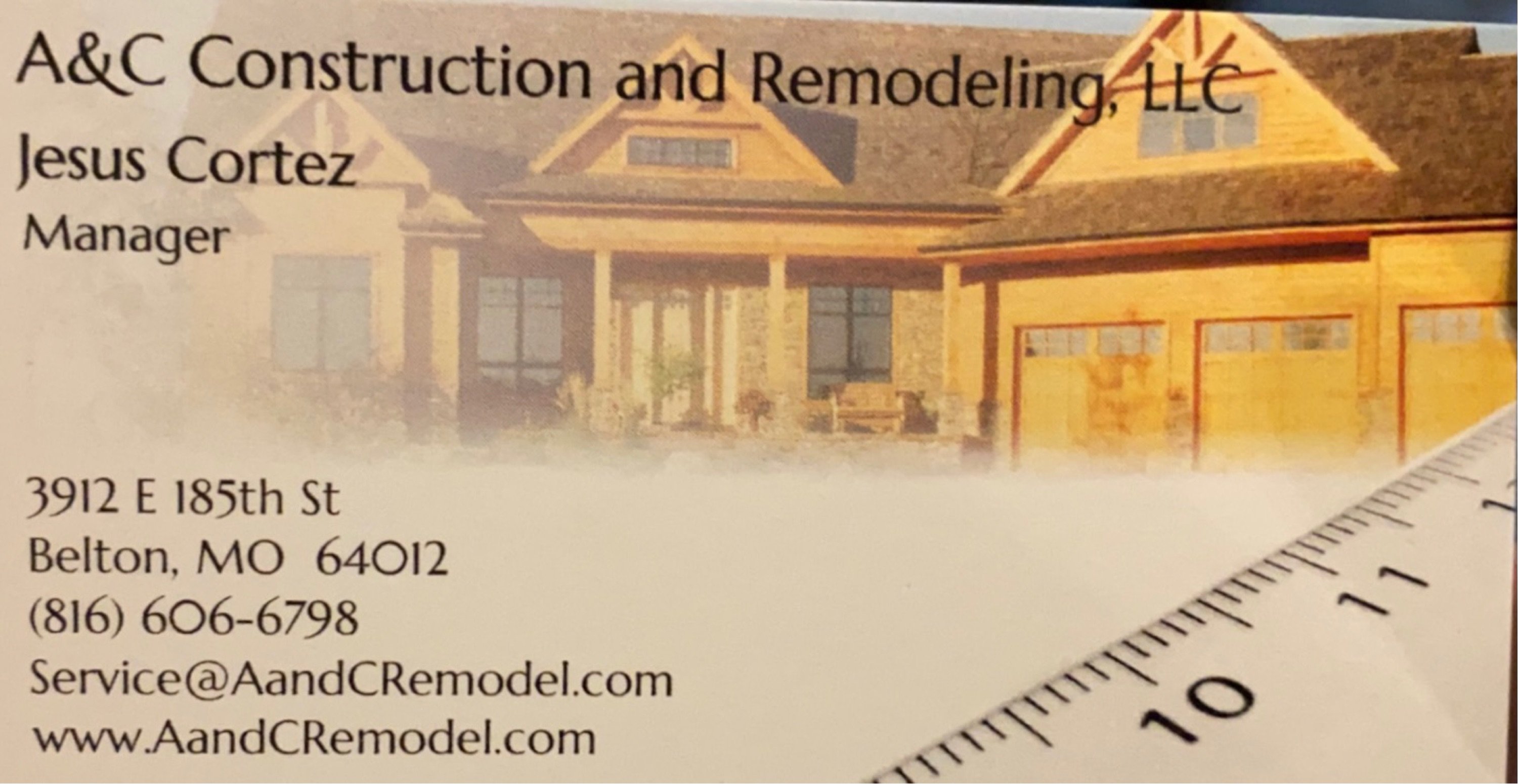 A and C Construction & Remodeling Logo