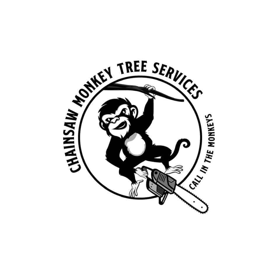 Chain Saw Monkey Tree Service Logo