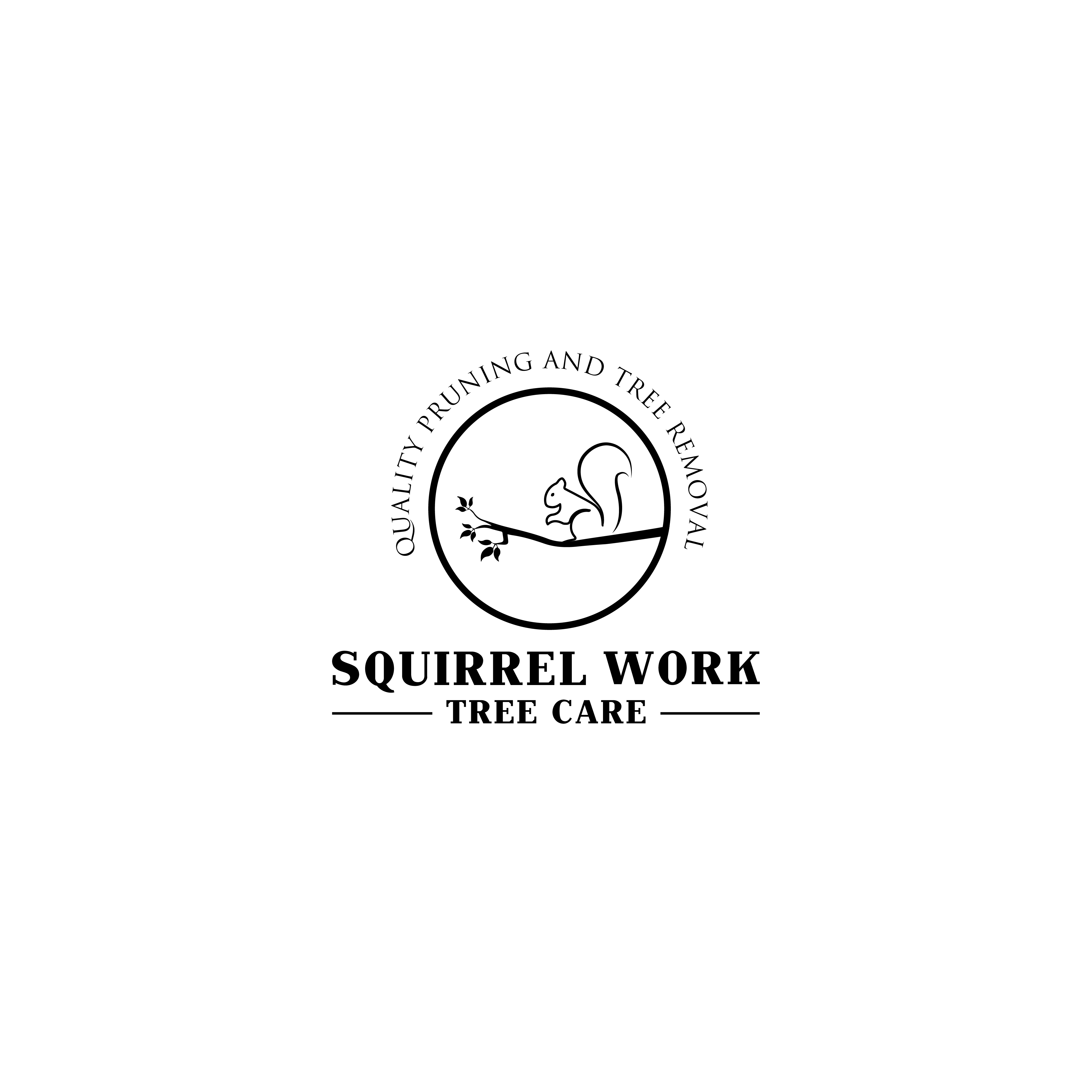 Squirrel Work Tree Care Logo