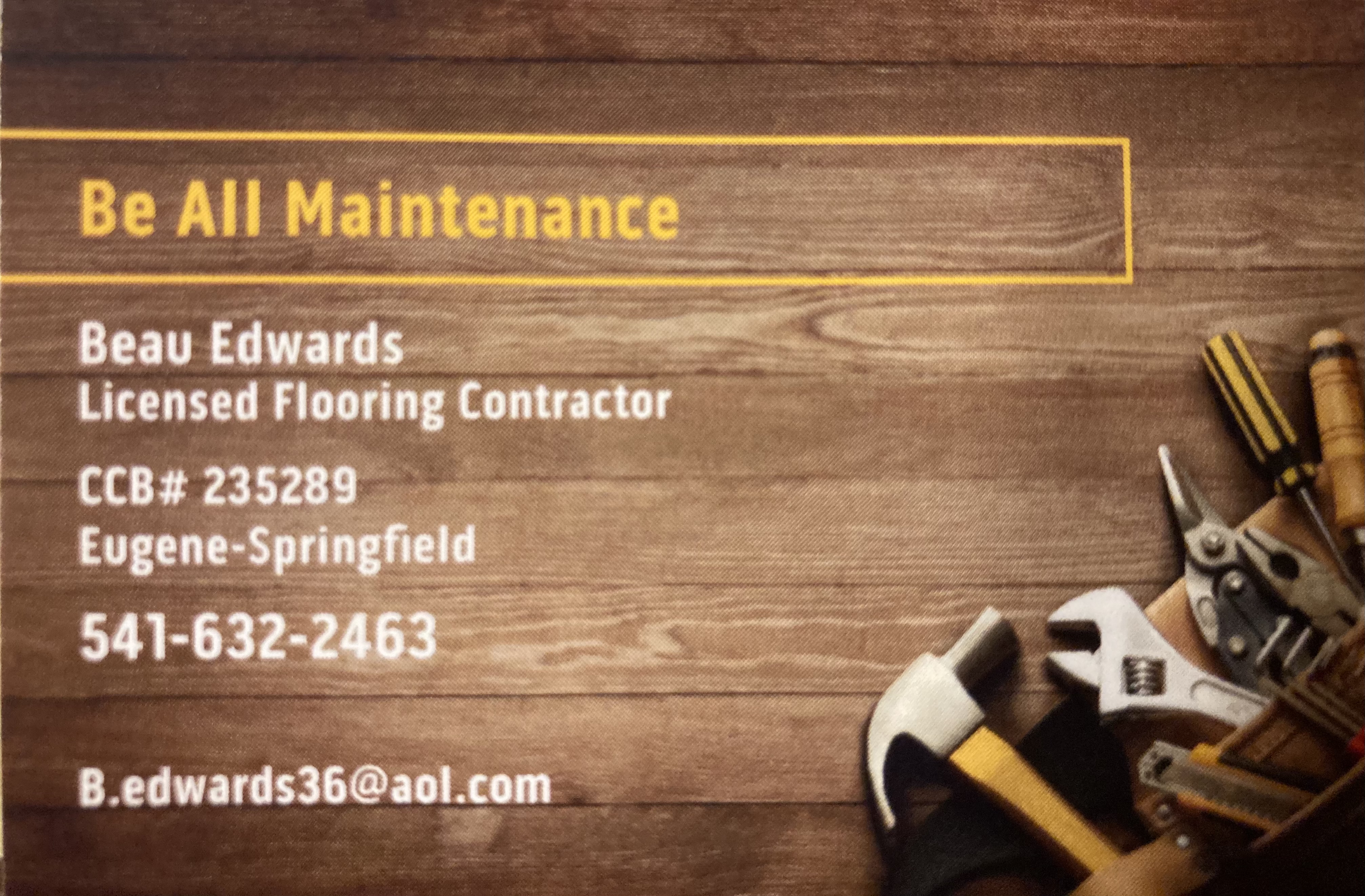 B.E. All Maintenance Logo