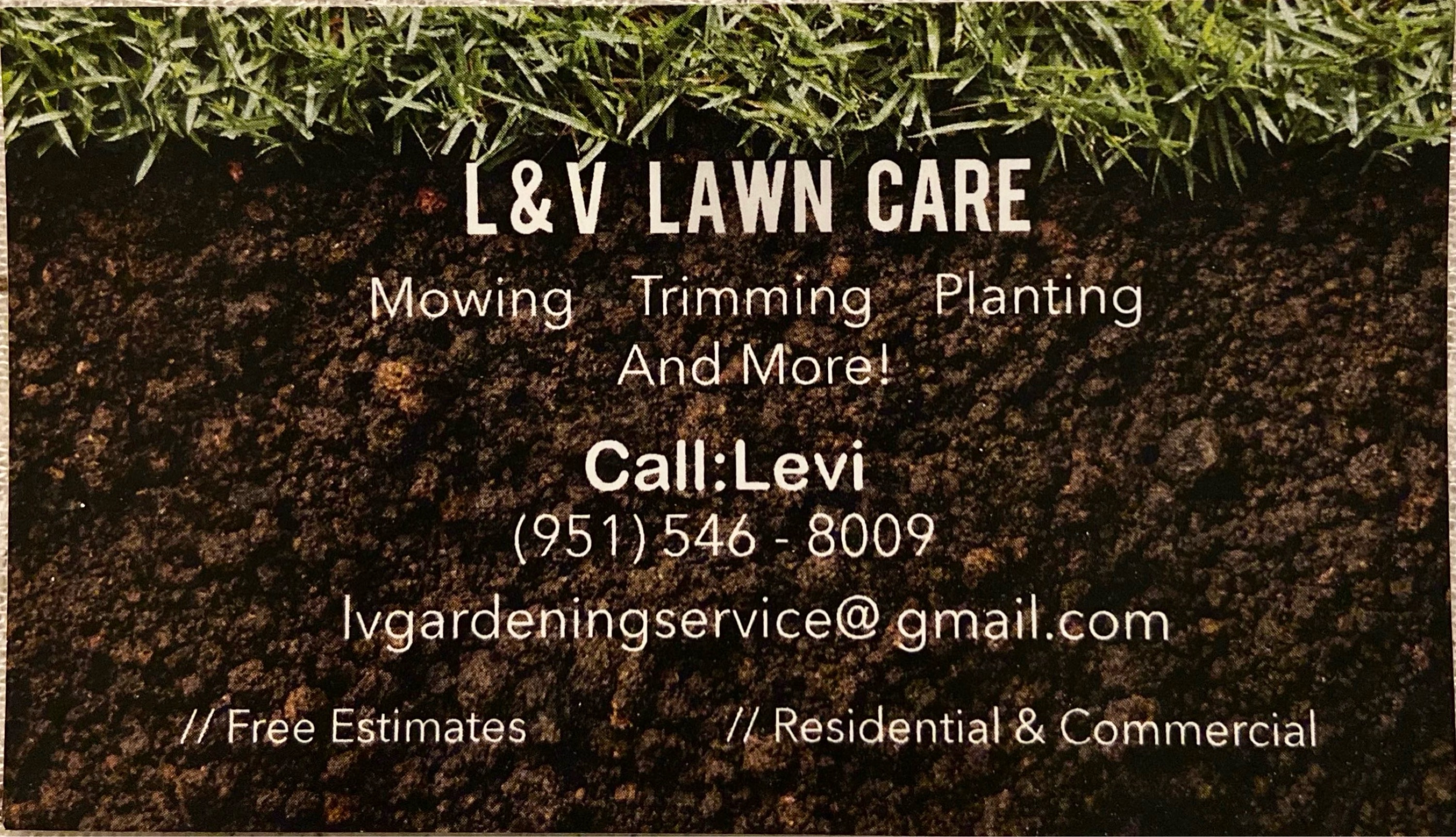 L & V Lawn Care Logo