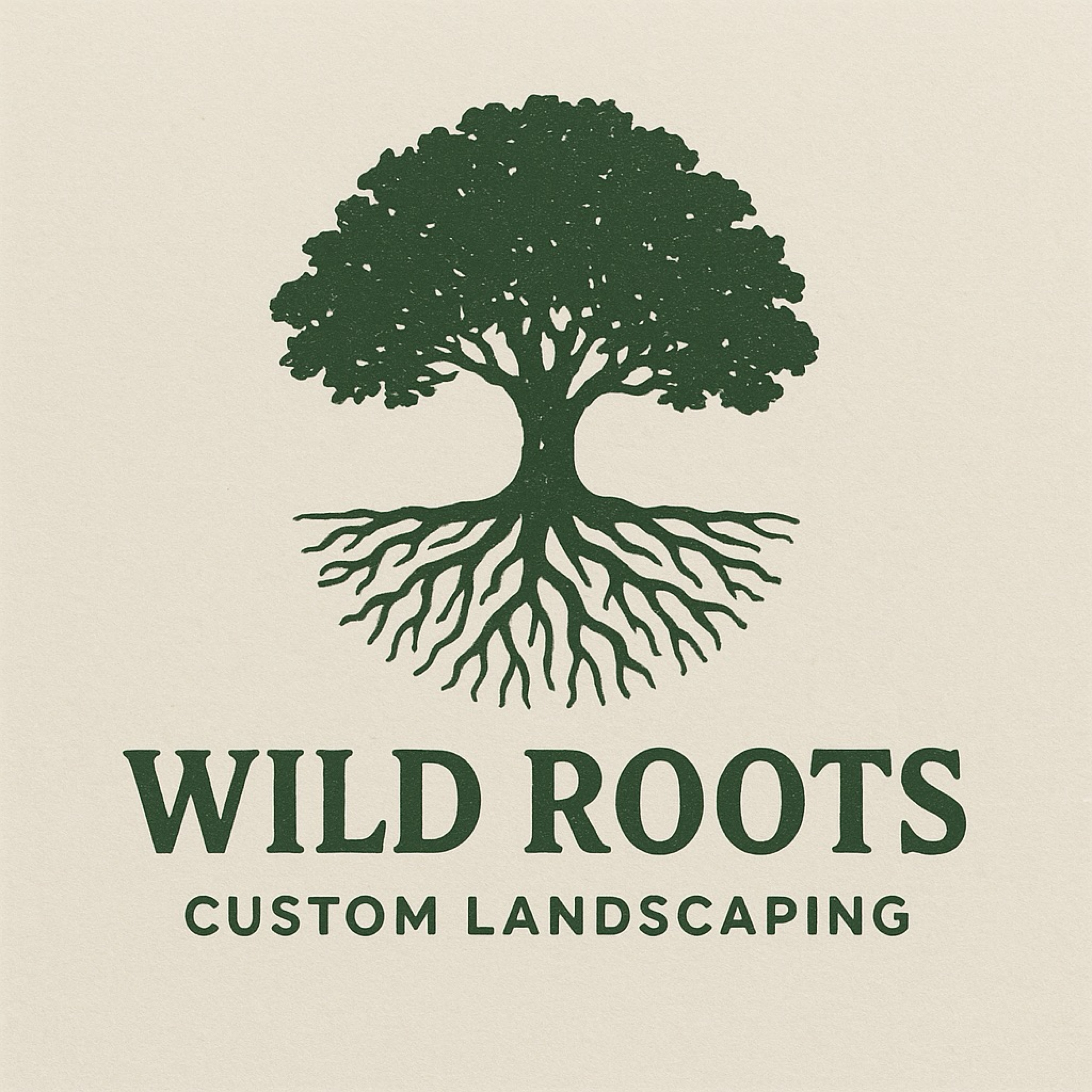Wild roots custom landscapes Logo