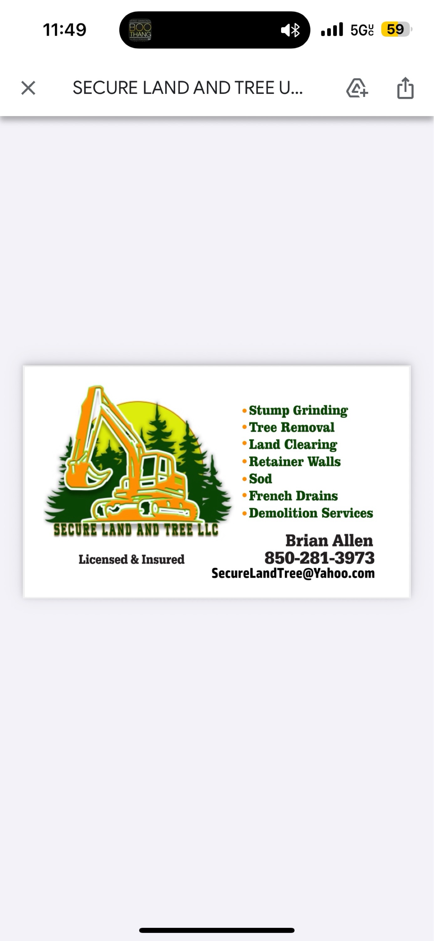 Secure Land and Tree Logo