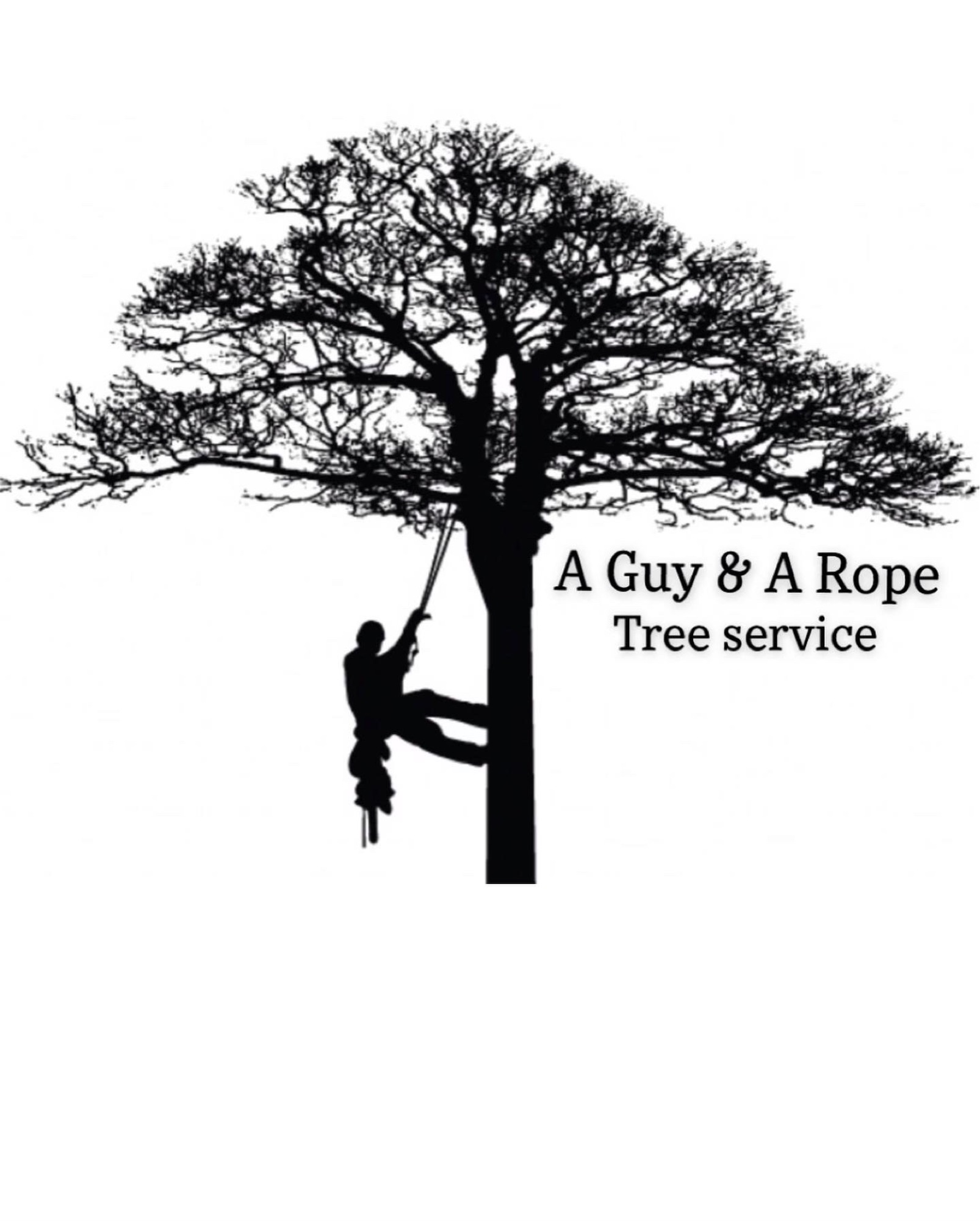 Guy And A Rope Tree Service Logo