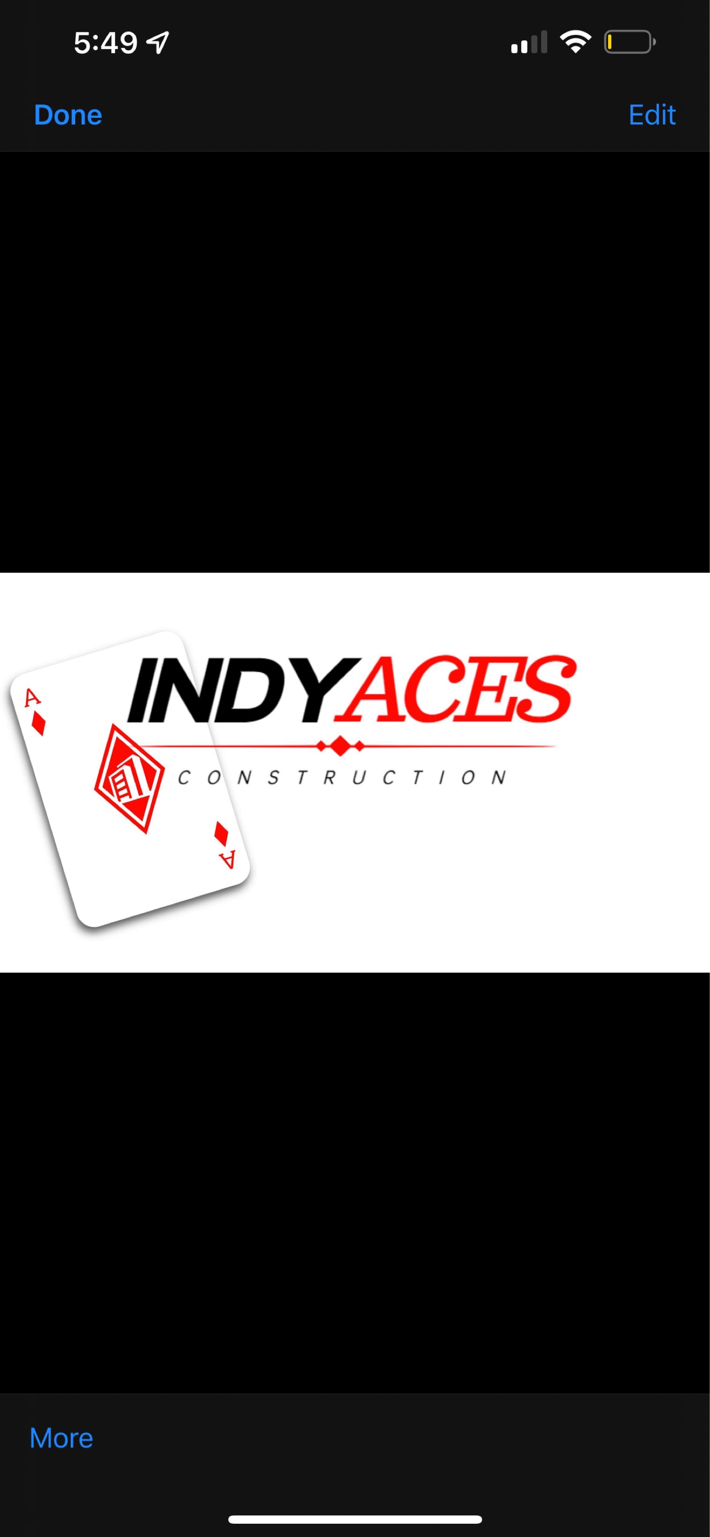 Indy Aces Construction Logo