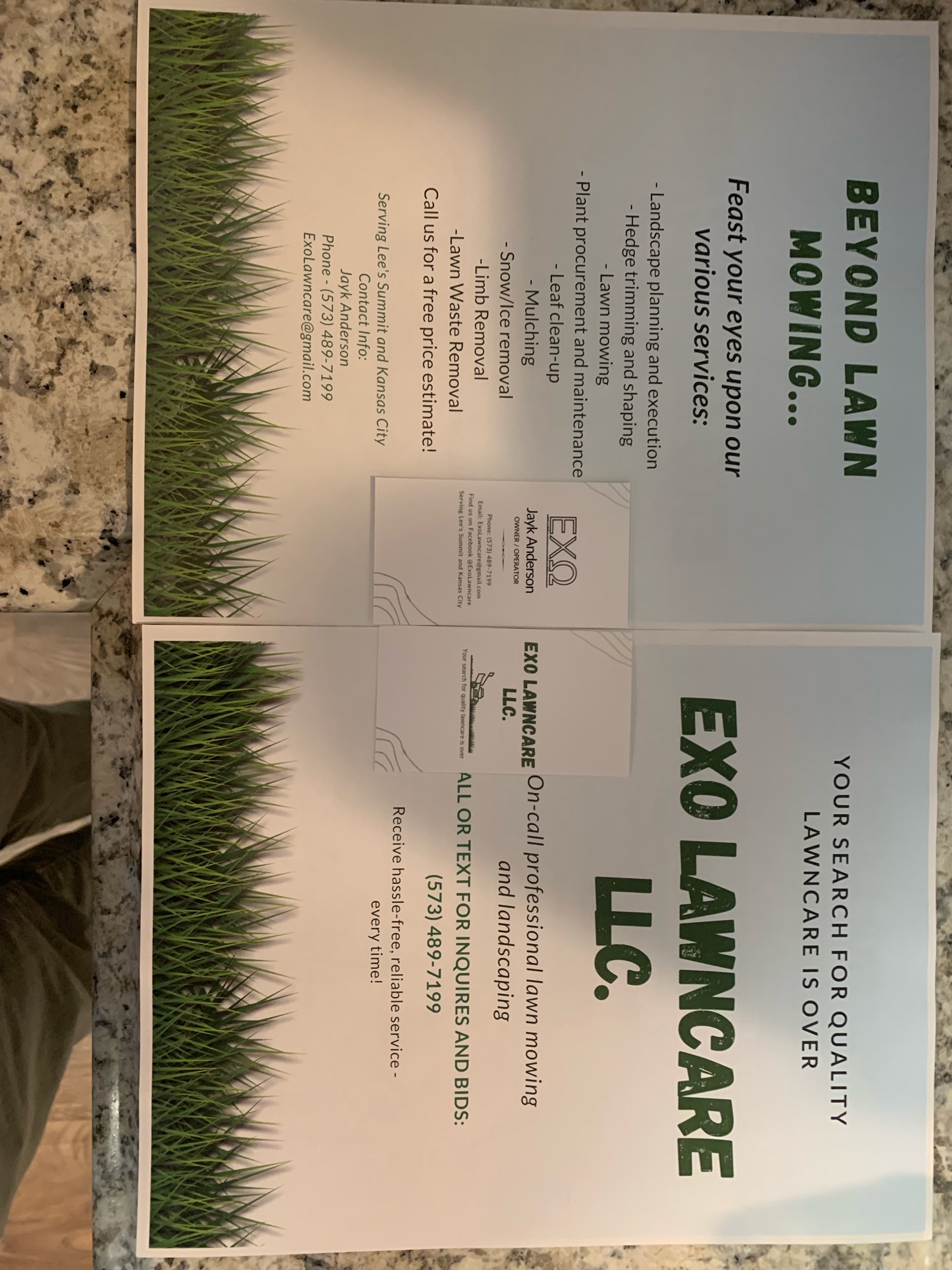 EXO Lawncare & Landscaping Logo
