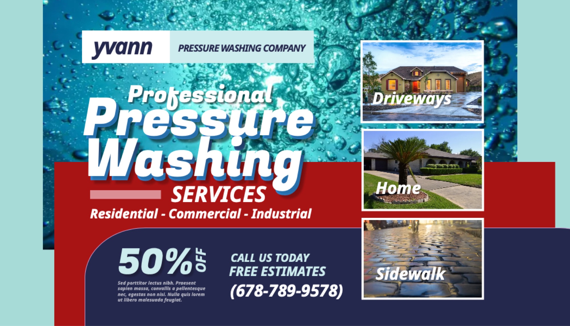 Yvann's Pressure Washing Logo
