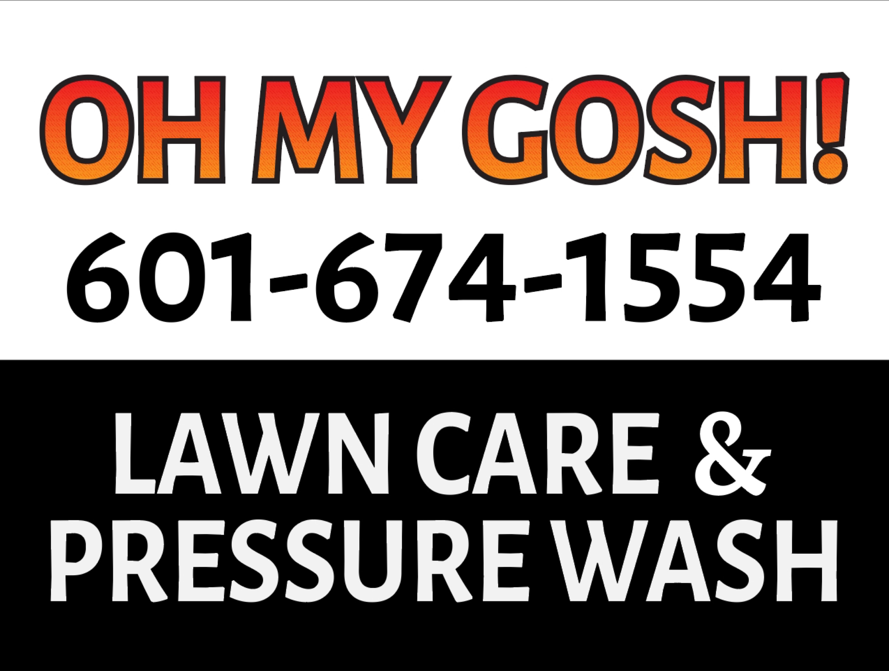 Oh My Gosh Lawn Care & Pressure Wash Logo