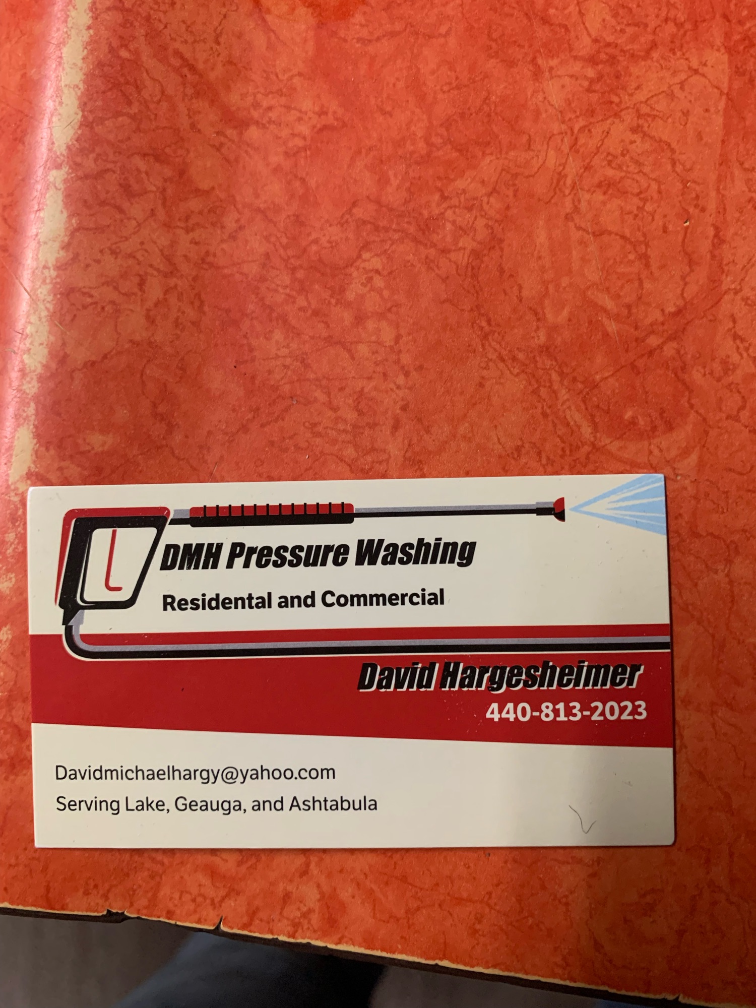 D.M.H Pressure Washing Logo