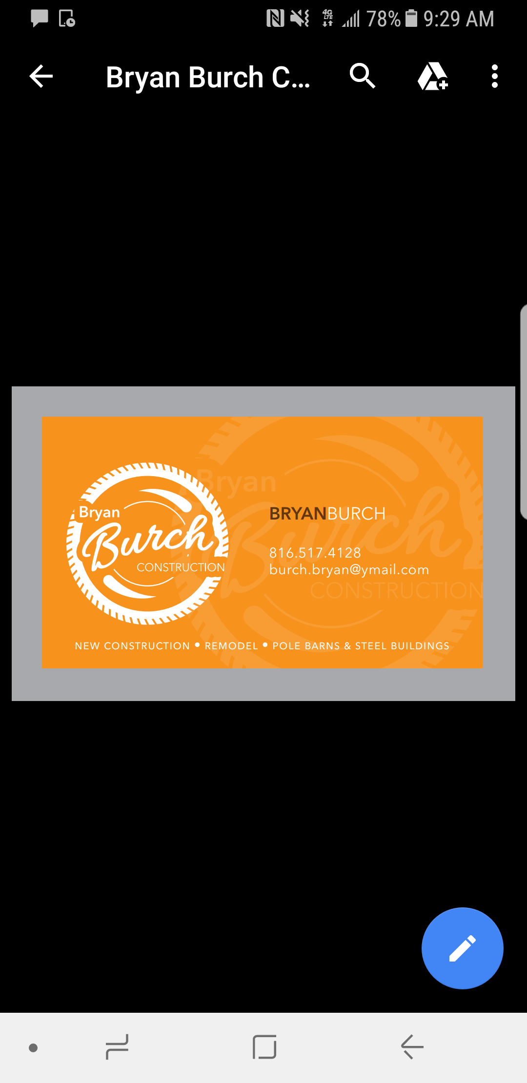 Bryan Burch Construction Logo