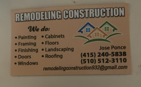 Remodeling Construction - Unlicensed Contractor Logo