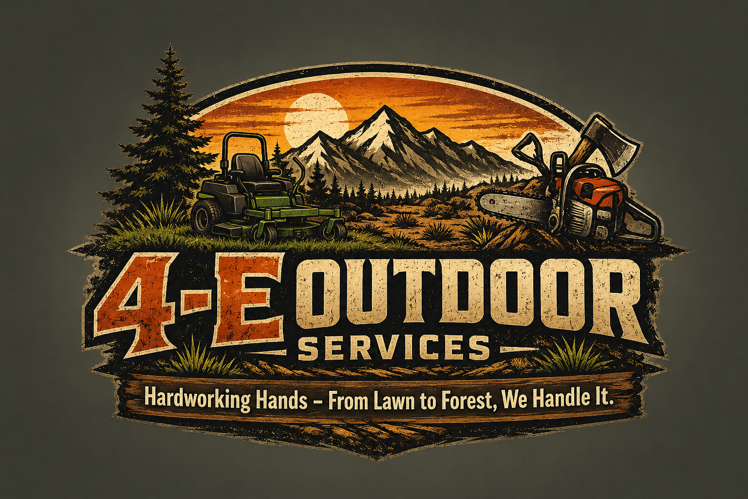 4-E Outdoor Services Logo