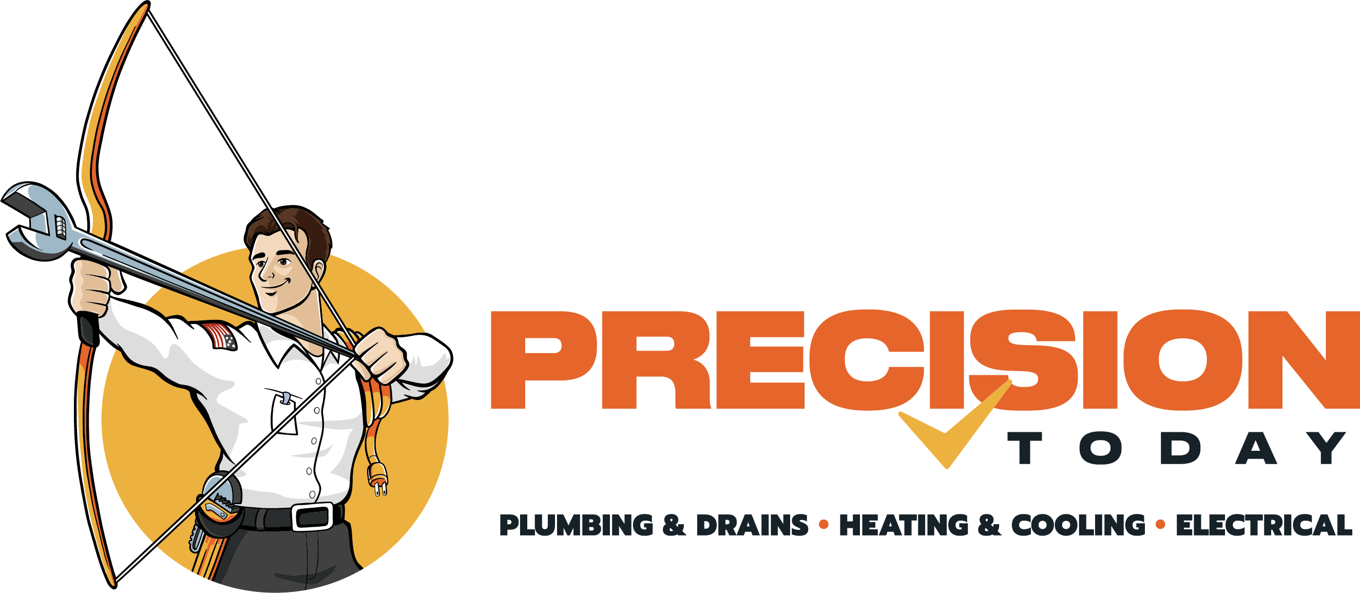 Precision Today Plumbing Heating Cooling Electrical Logo