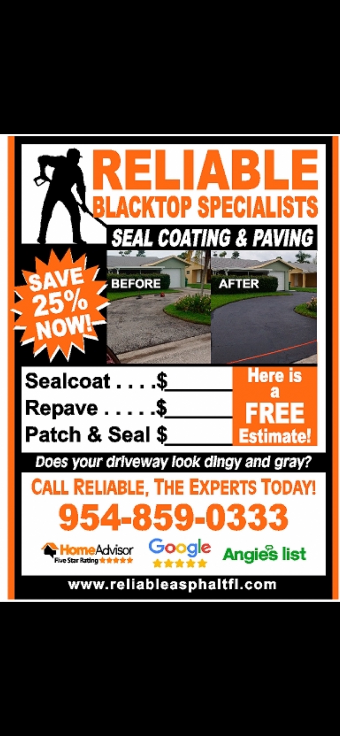 Reliable Blacktop Specialists Logo