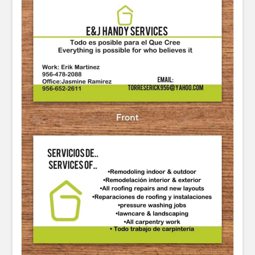 E&J handy services Logo