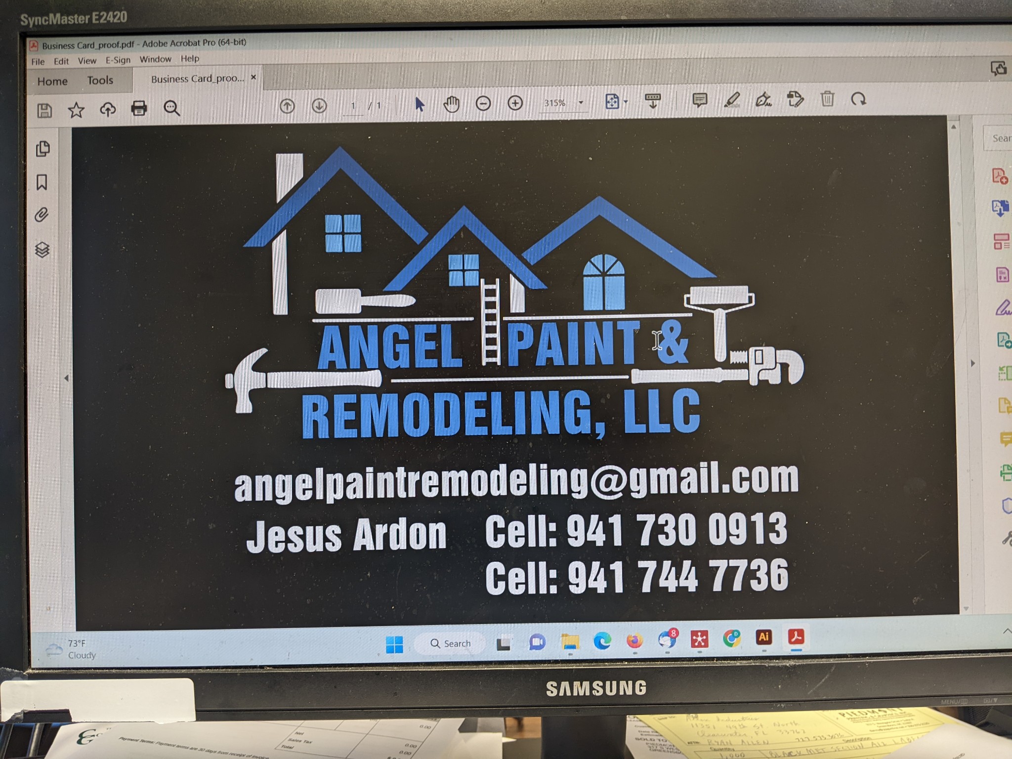 Angel Paint Remodeling Logo