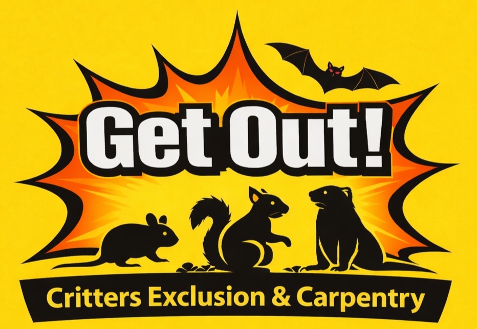 Get Out! Critters Exclusion & Carpentry Logo