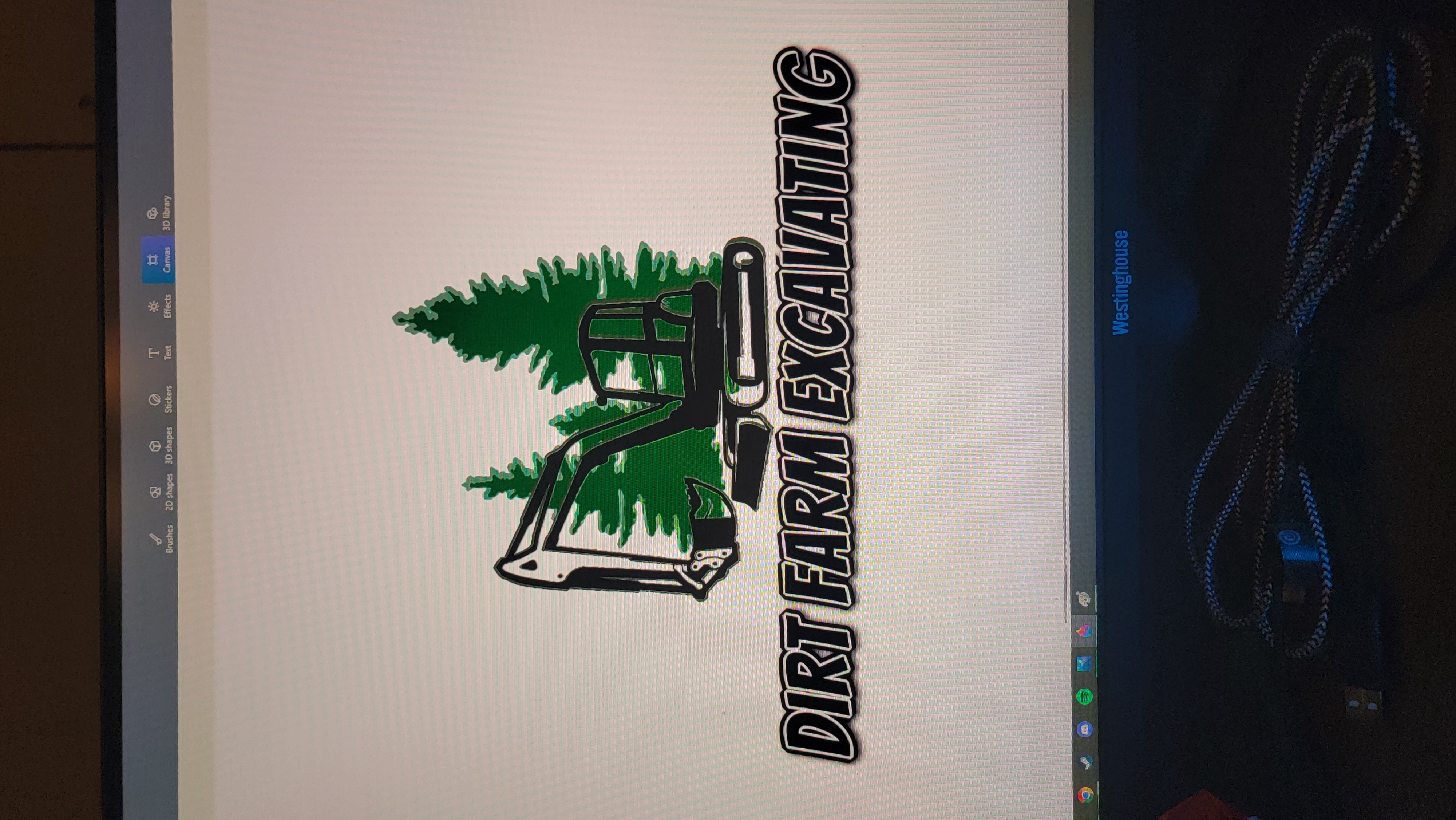 Dirt Farm Excavating Logo