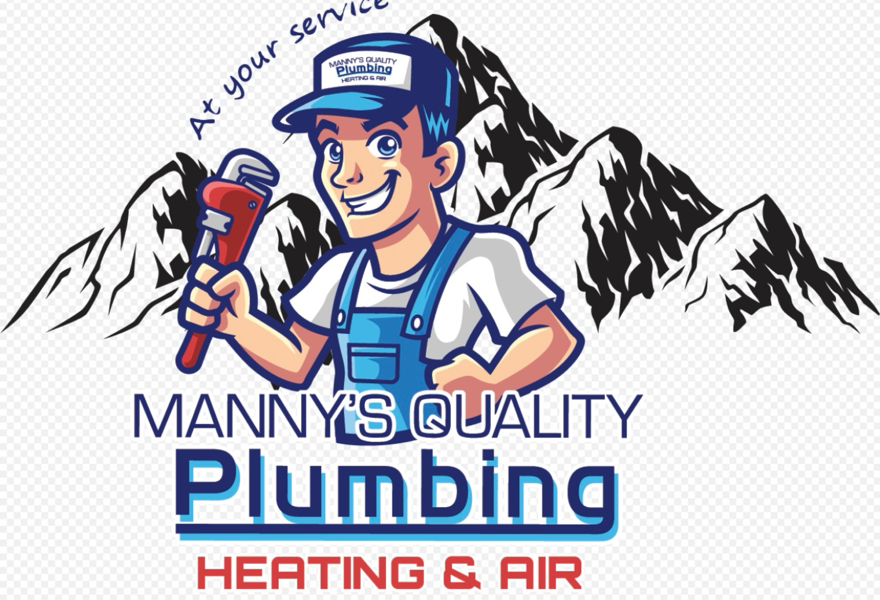 Mannys Quality Plumbing, Heating, And Air. Logo