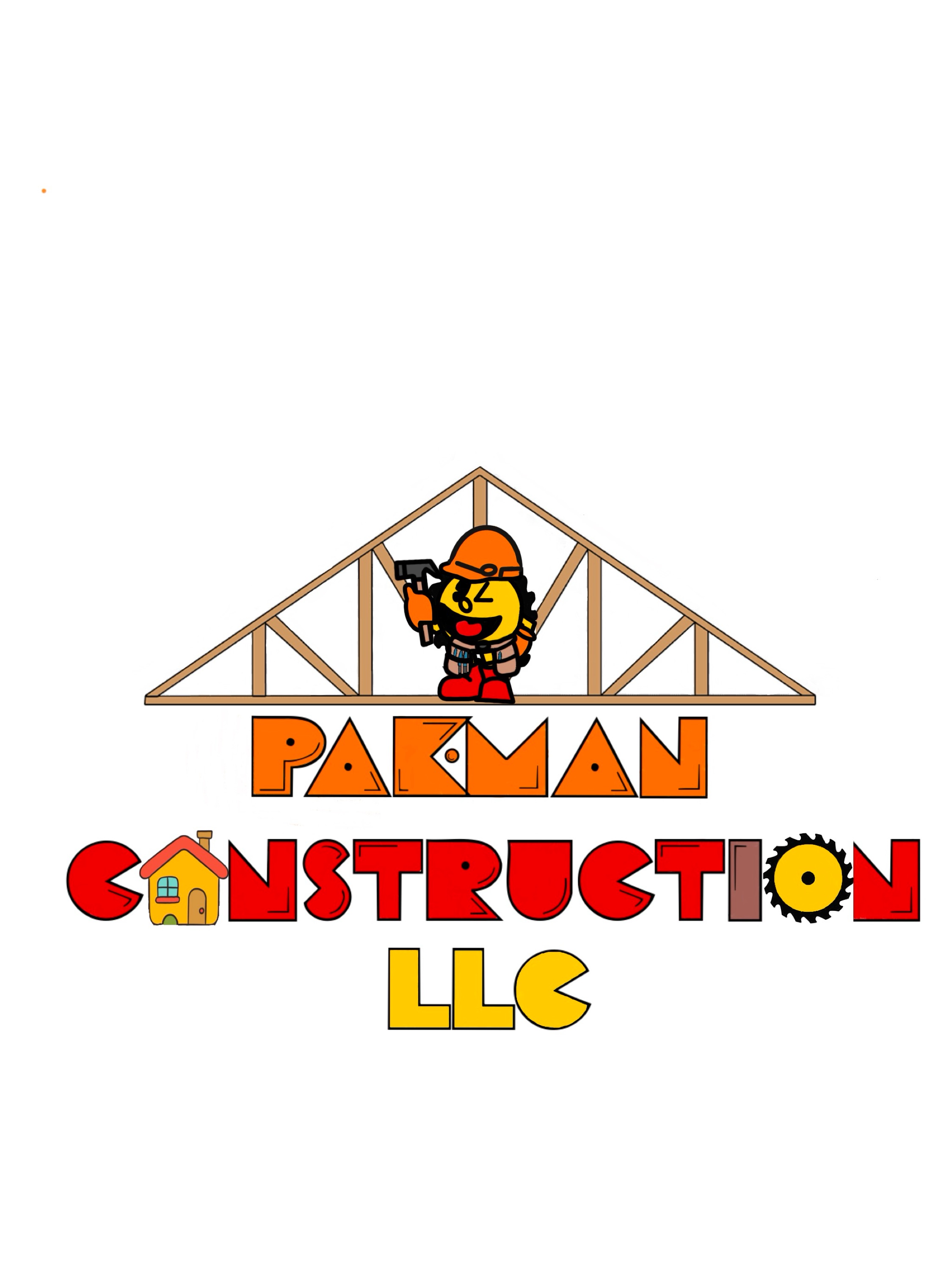 Pac Man Construction Logo