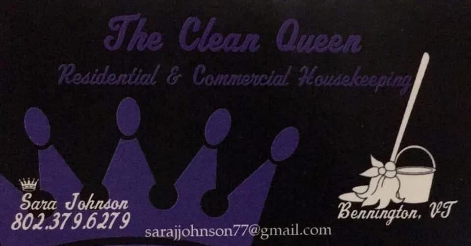 The Clean Queen Residential and Commercial Cleaning Logo