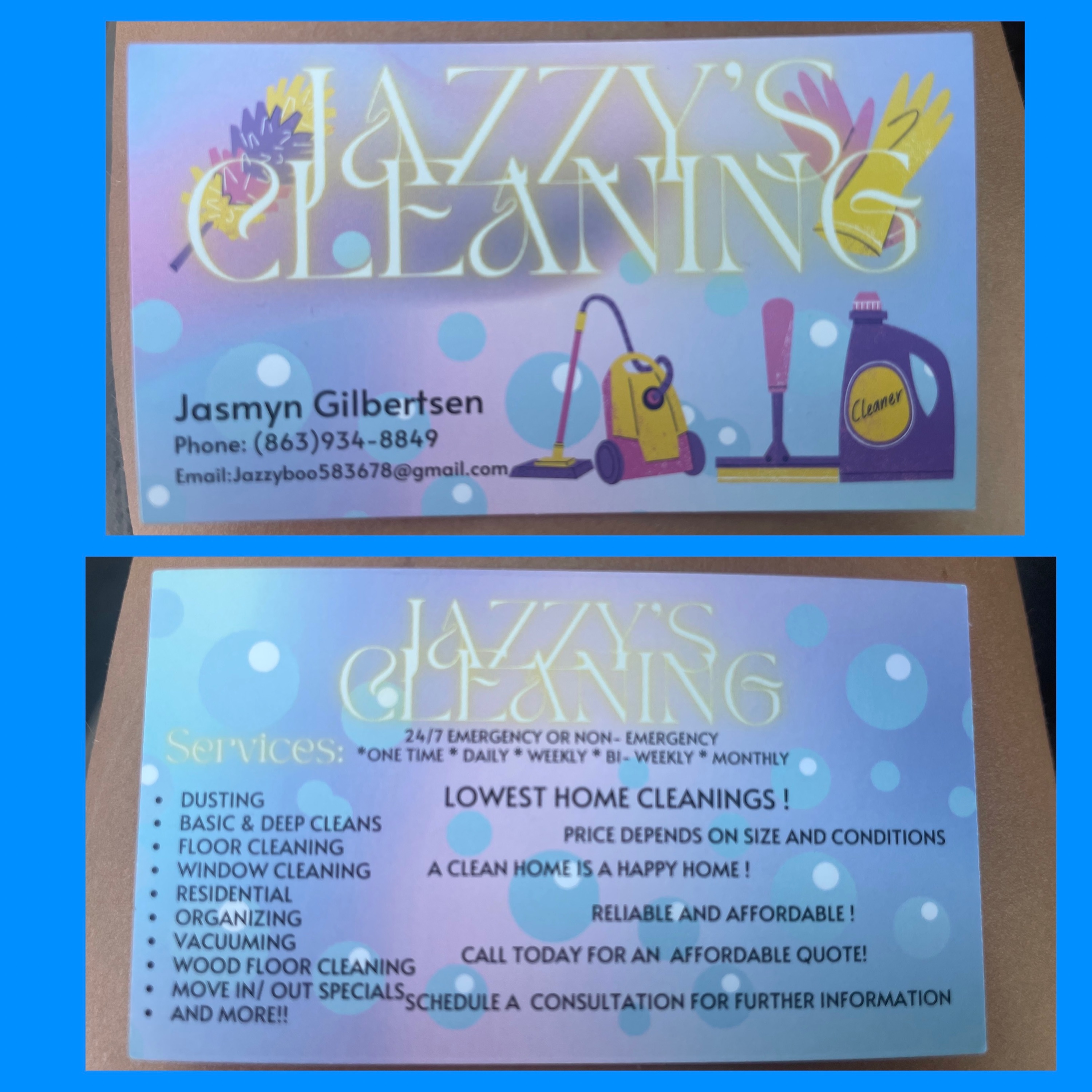 Jazzys Cleaning Logo