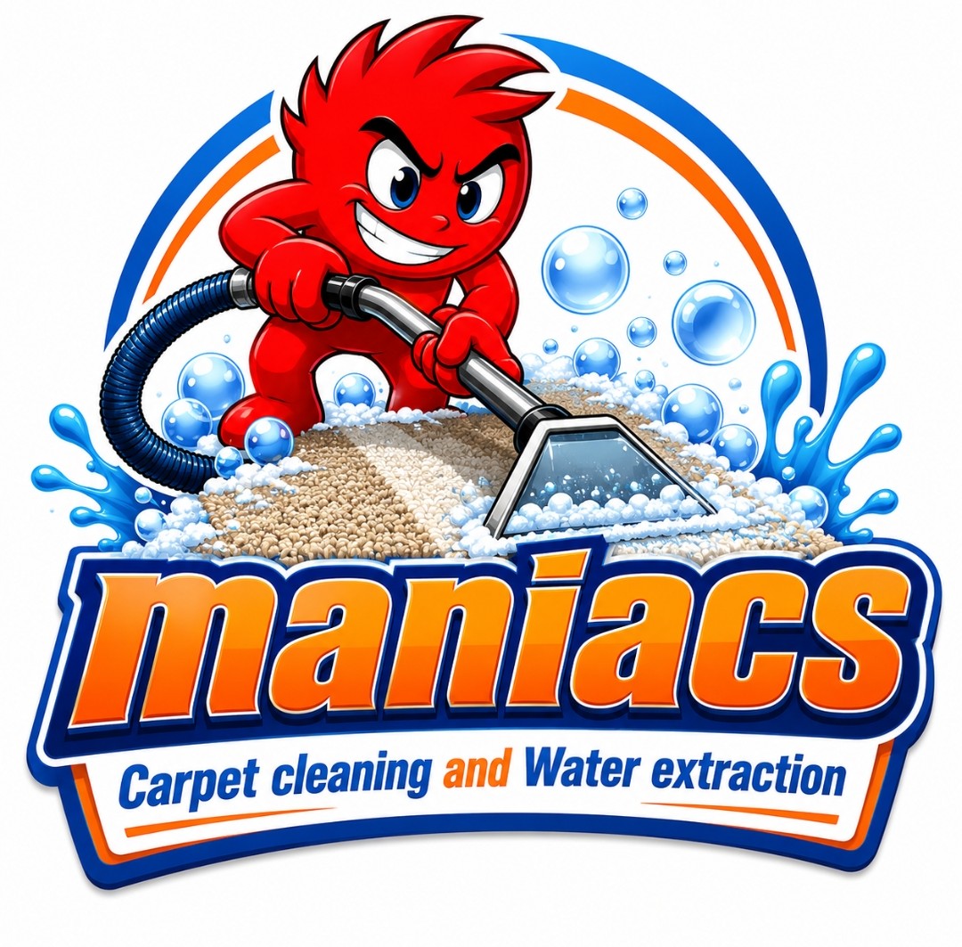 Maniacs Carpet Cleaning and Water Extraction Logo