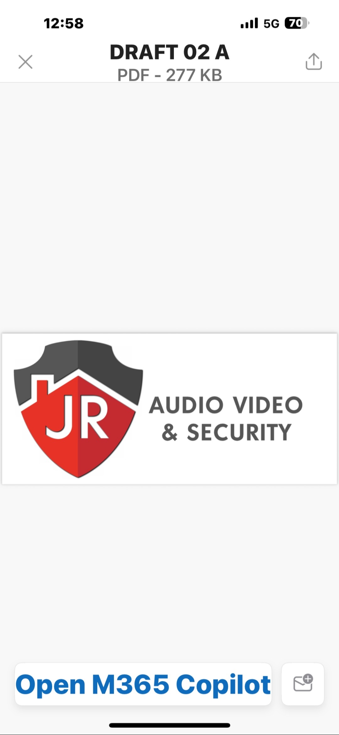 JR Audio Video and Security Logo