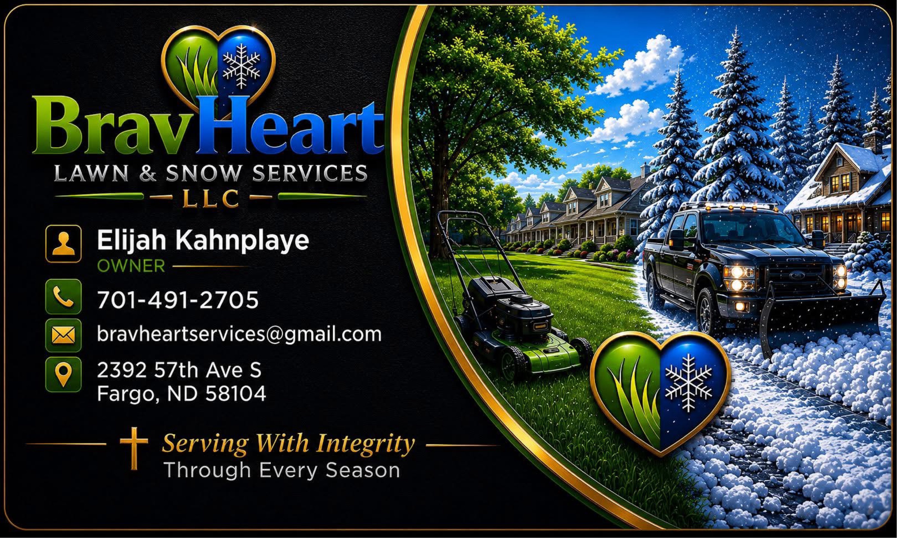 Bravheart lawn & snow services LLC Logo