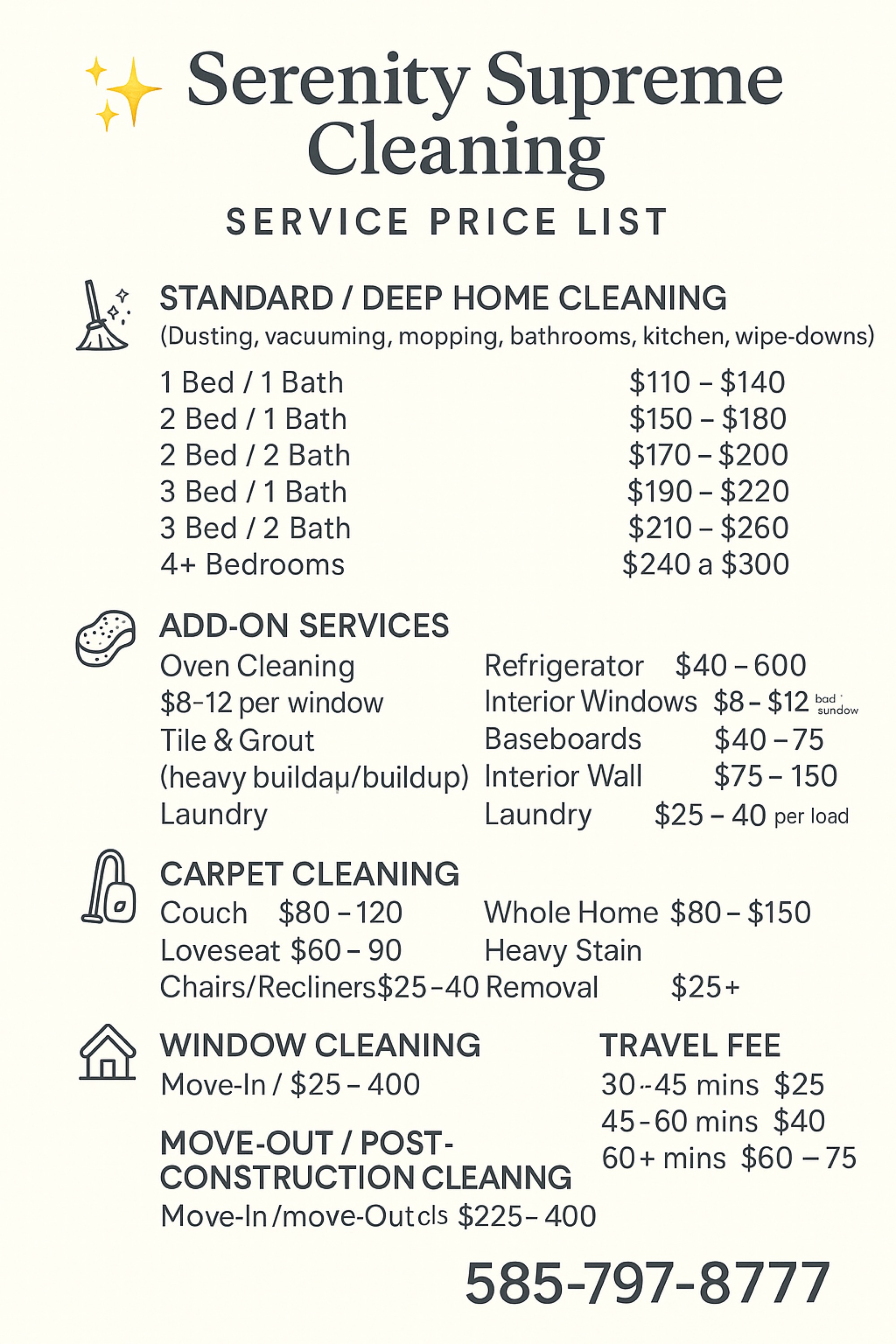 Serenitys Supreme Cleaning and Demo Logo