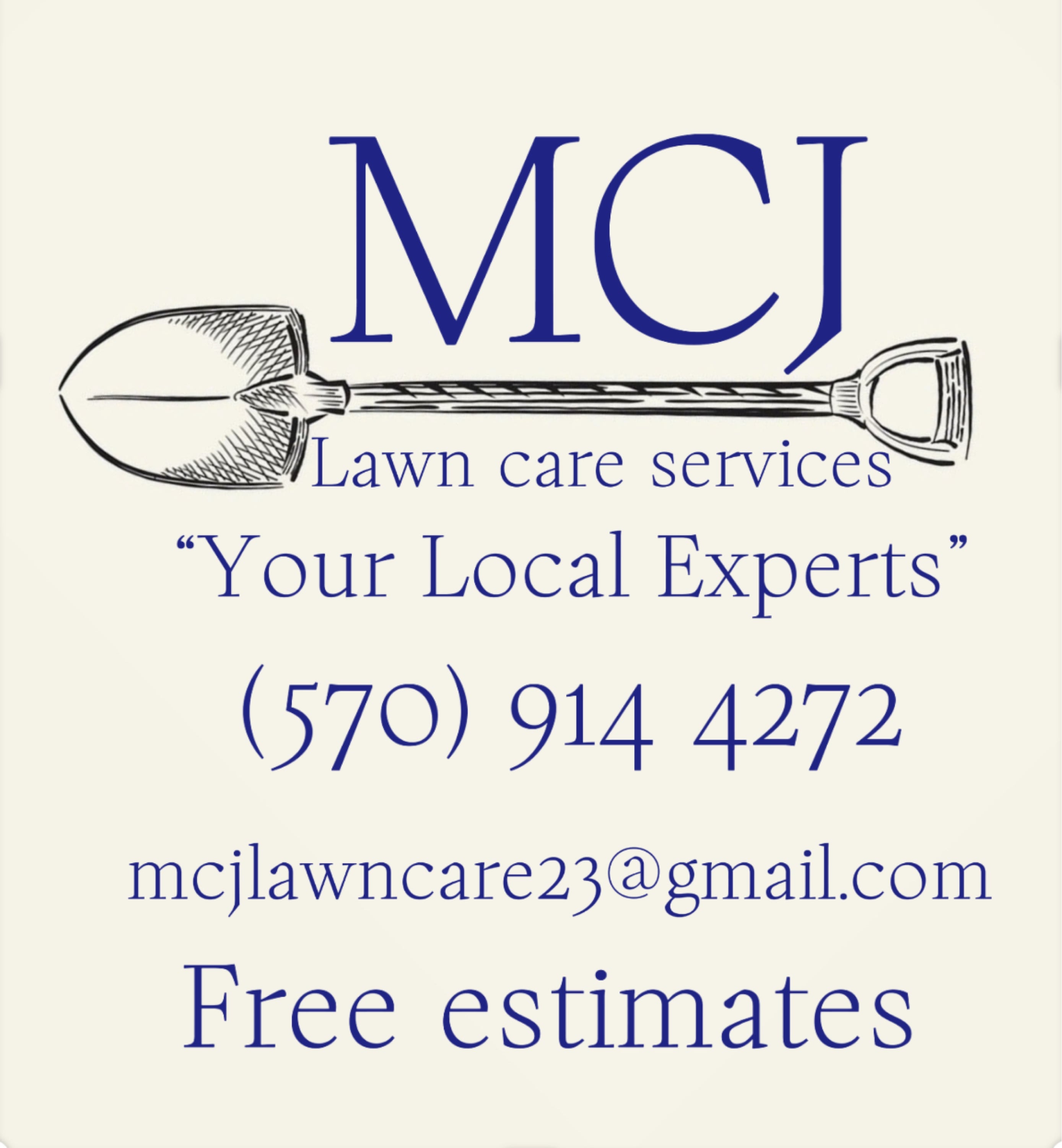 MCJ Lawn Care Service Logo