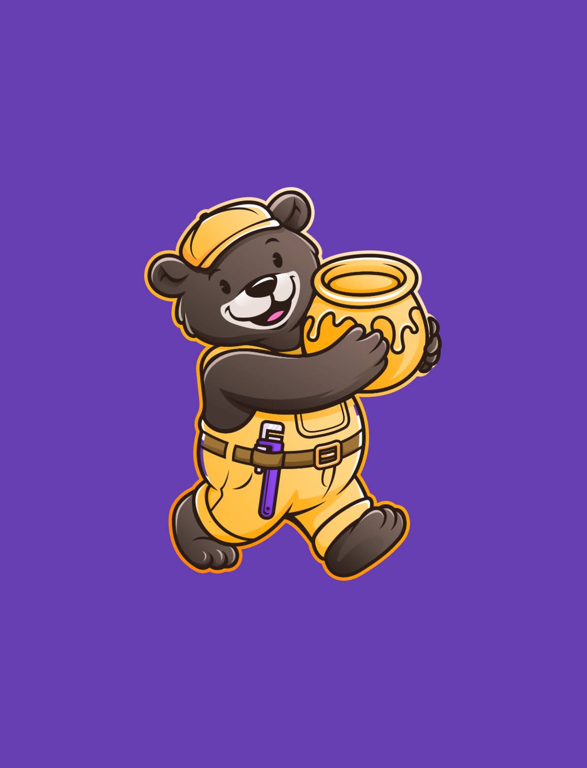 Honey Bear Plumbing Logo