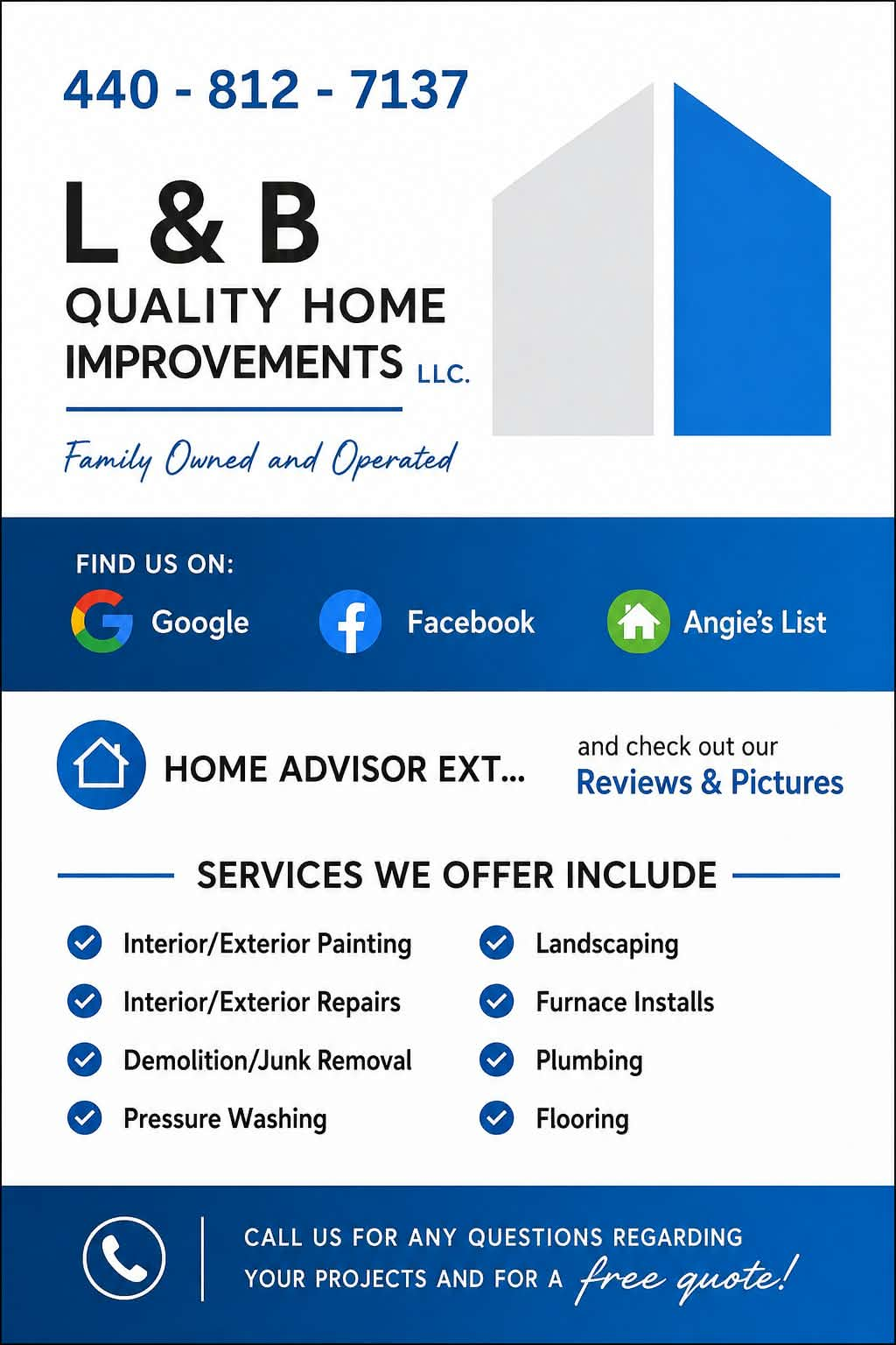 L&B Quality Home Improvements, LLC Logo