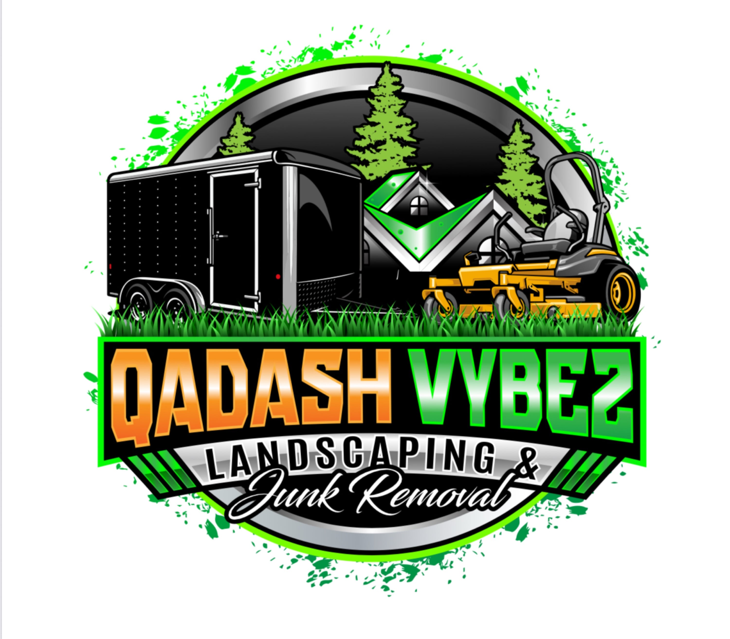 Qadash Vybez Landscaping and Junk Removal Logo