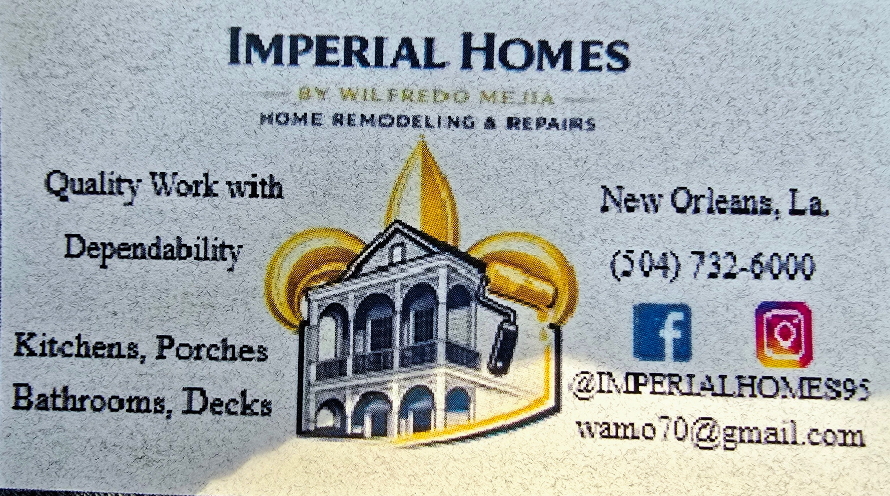 Wilfredo Mejia Remodeling Logo