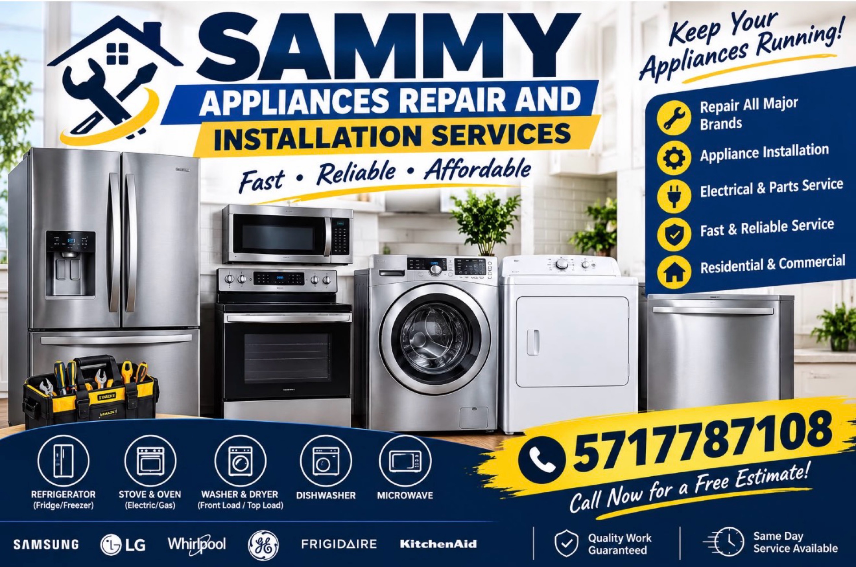 Sammy Appliances Repair Services Logo