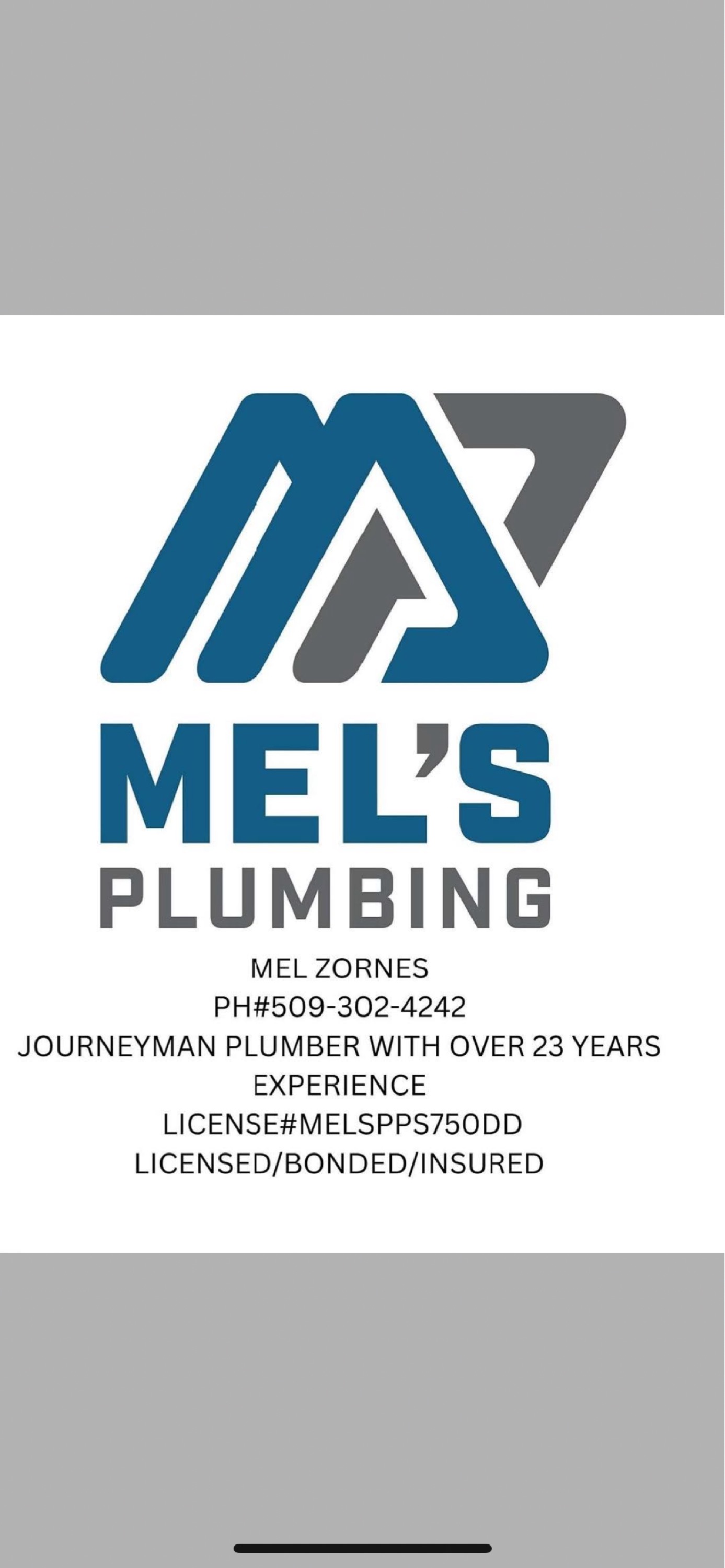 Mel's Plumbing Services Logo